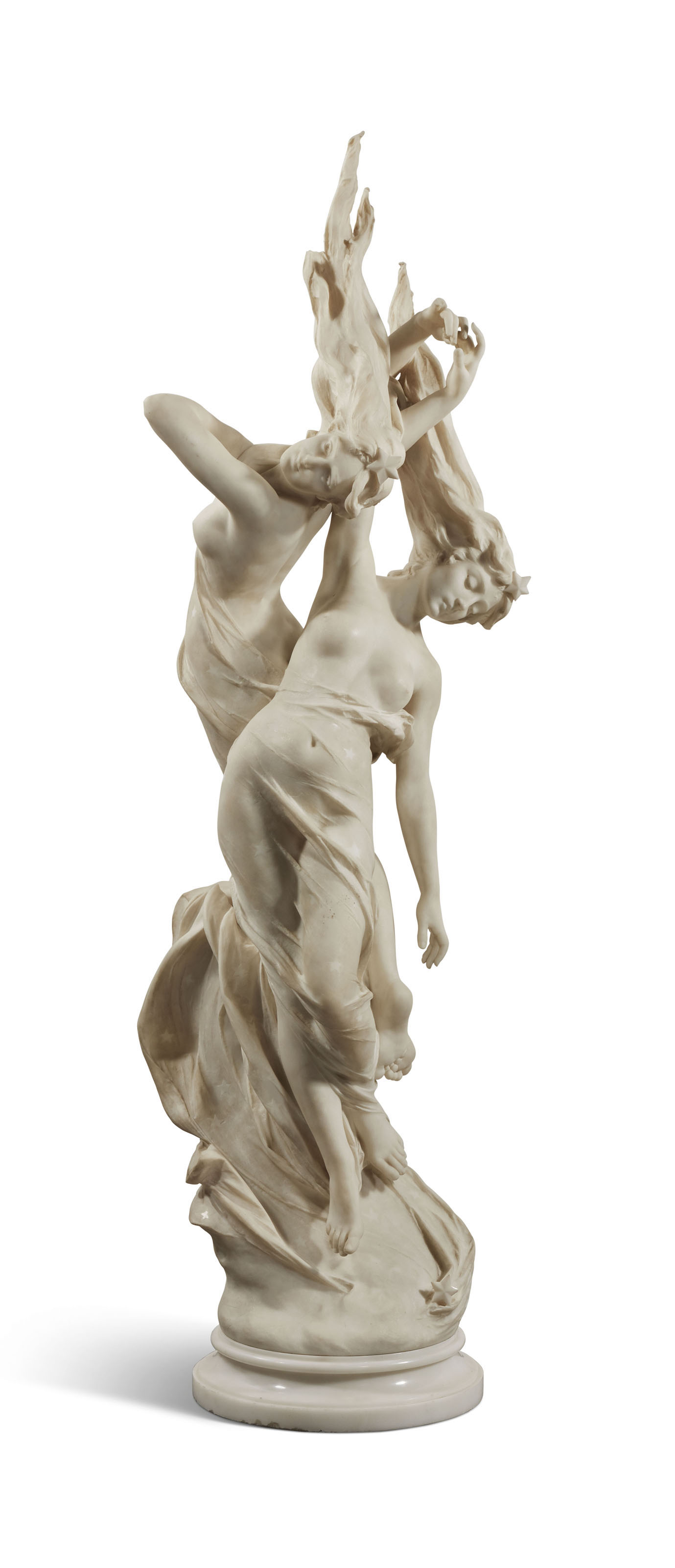 Groupe En Marbre Representant étoiles Filantes Par