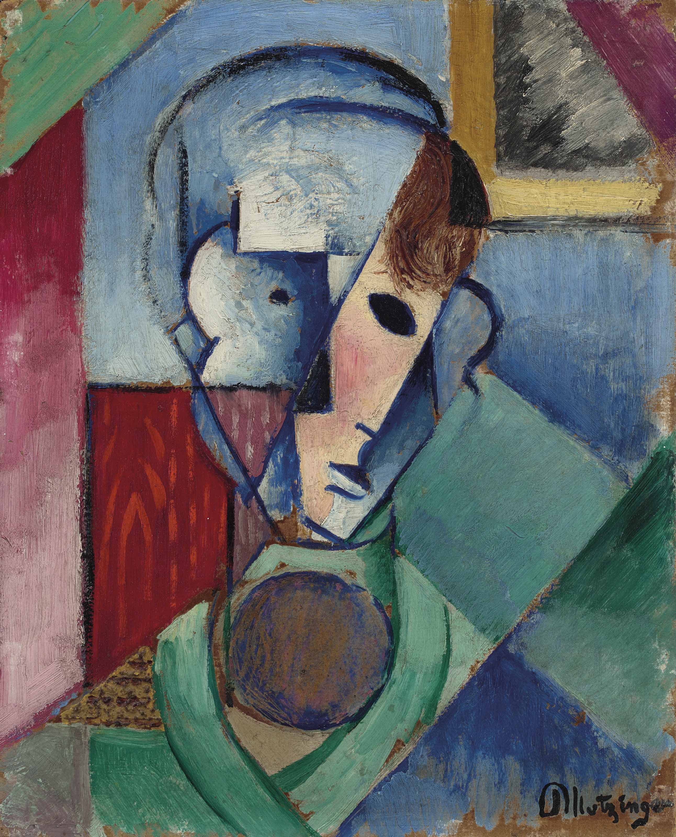 藤田、Nature morte a la pipe et a la poupee 藤田、Nature morte a la pipe et a la poupee