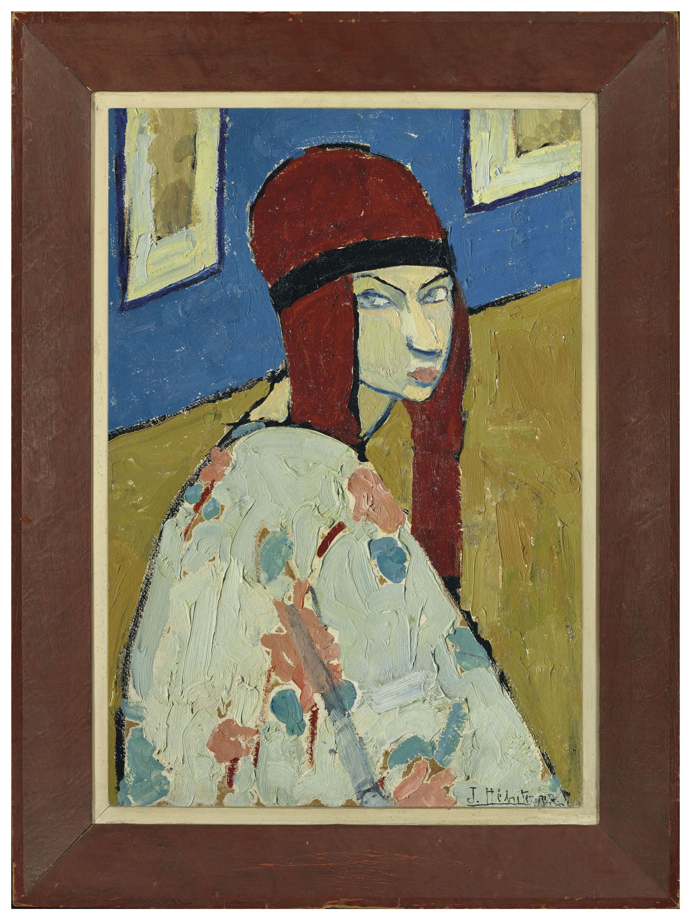 Jeanne Hebuterne, Self Portrait, circa 1917, sold for €247,500 on 18 October 2018 at Christie's in Paris