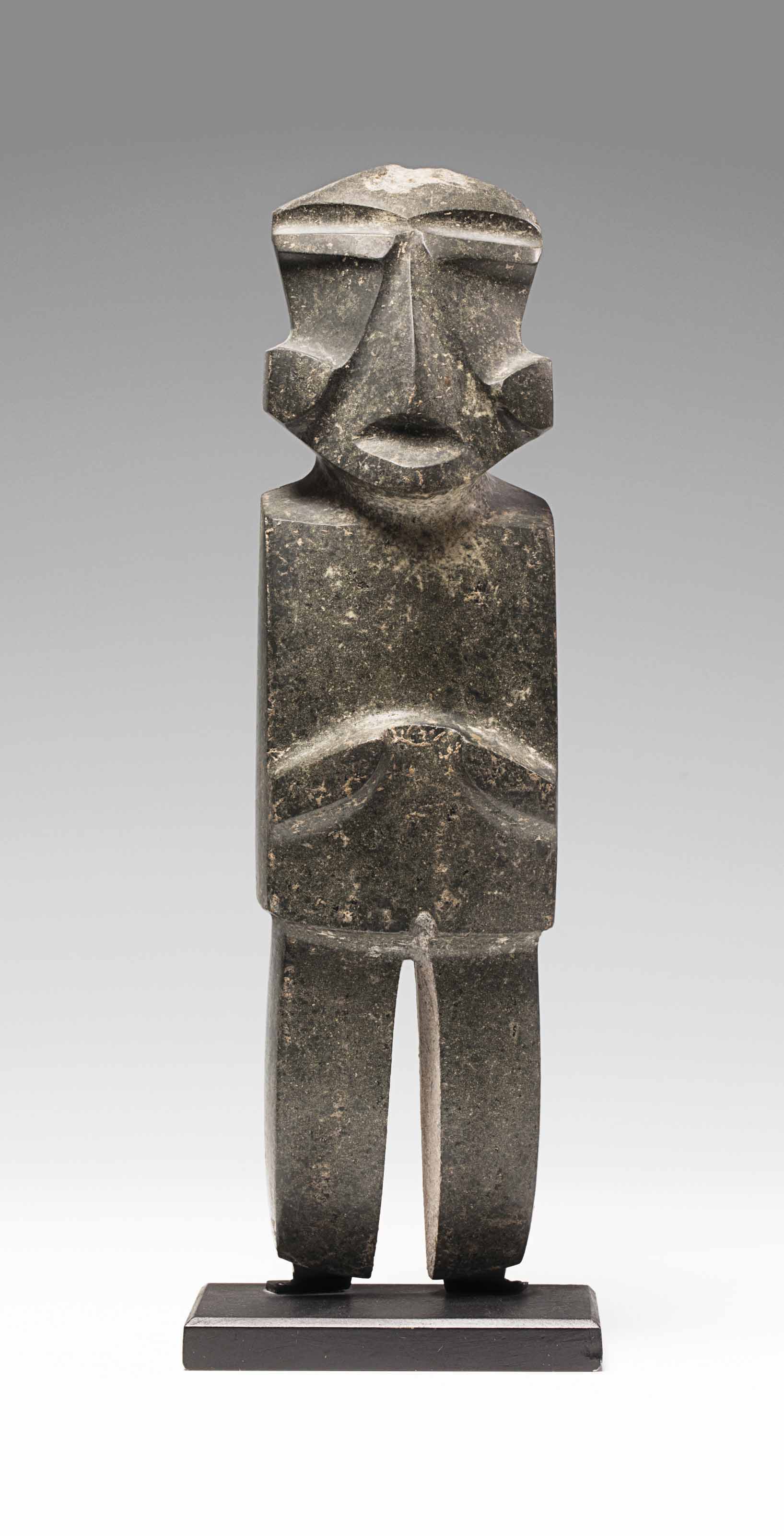Mezcala figure, Type M12, circa 300-100 BC. 21.5  cm high (8 &frac12;  in). Estimate: &euro;30,000-40,000. This lot is offered in A Quantum of History: The Prigogine Collection  on 9 April 2018  at Christie&rsquo;s in Paris