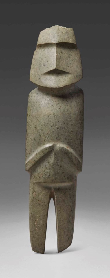 Mezcala figure, Type M10, circa 300-100 BC. 33  cm high (13  in). Estimate €65,000-85,000. This lot is offered in A Quantum of History The Prigogine Collection  on 9 April 2018  at Christie’s in Paris