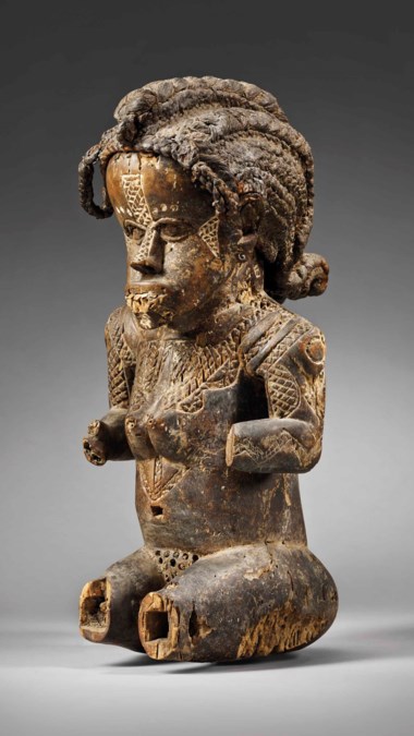 The Durand-Dessert Bassa figure, Liberia. Height 44.4  cm (17½  in). Estimate €600,000-900,000. Offered in Future Perfect The African Art Collection of Liliane and Michel Durand-Dessert on 27 June 2018 at Christie’s in Paris