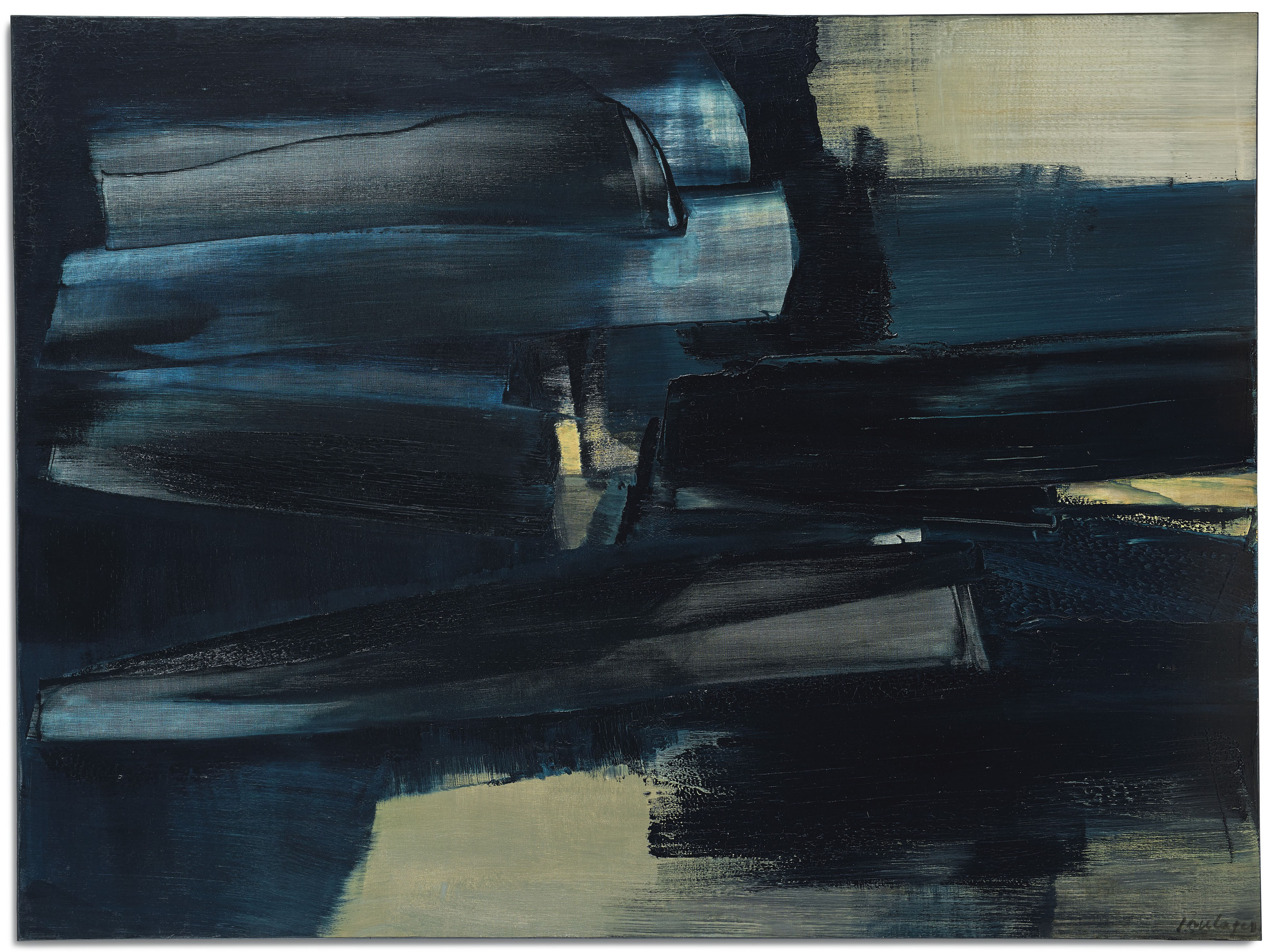 PIERRE SOULAGES (NÉ EN 1919) , Peinture 97 x 130 cm, 5 juin 1962 Christie's