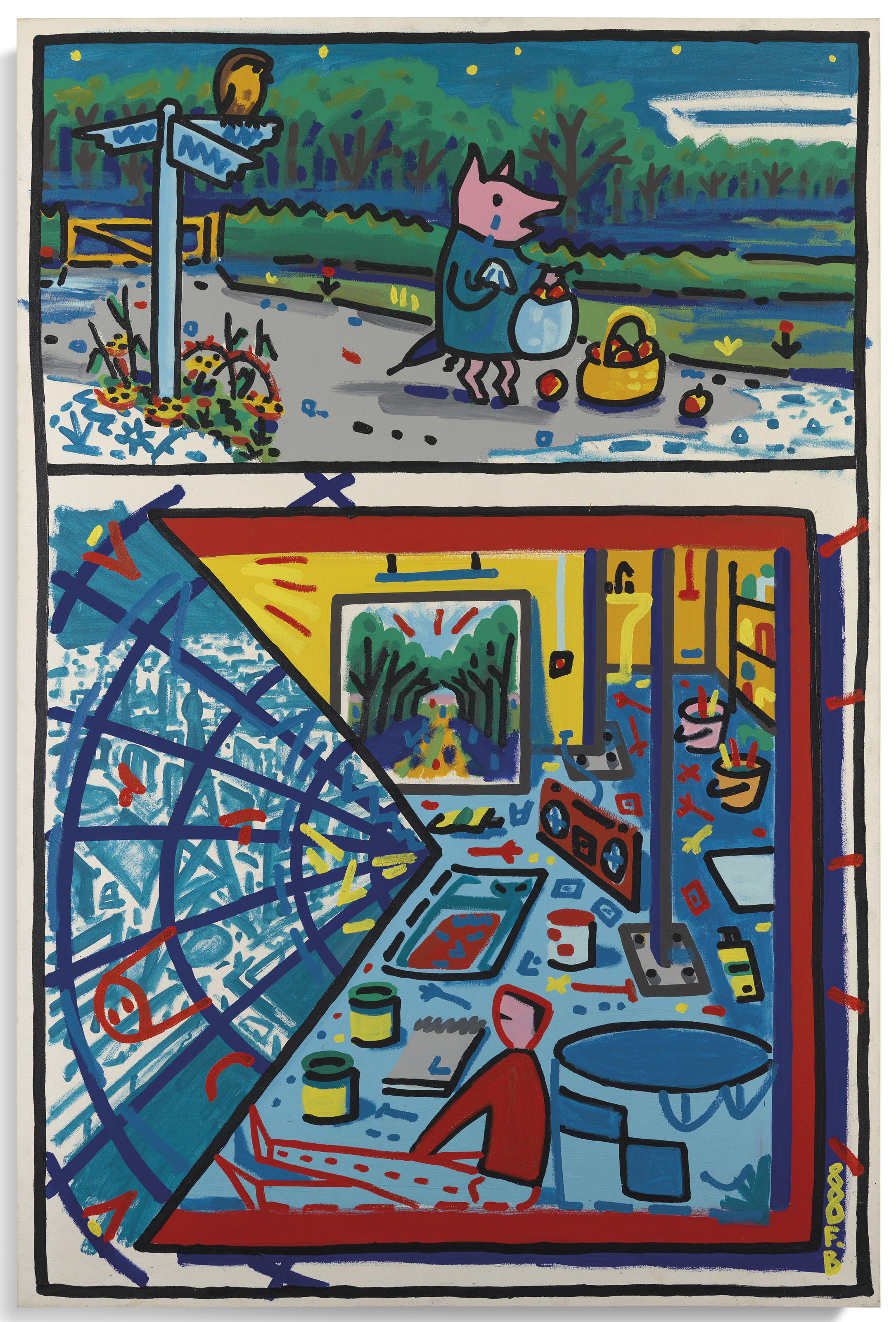 Francois Boisrond Ne En 1959 Une Sombre Histoire De Pommes 1980s Paintings Christie S