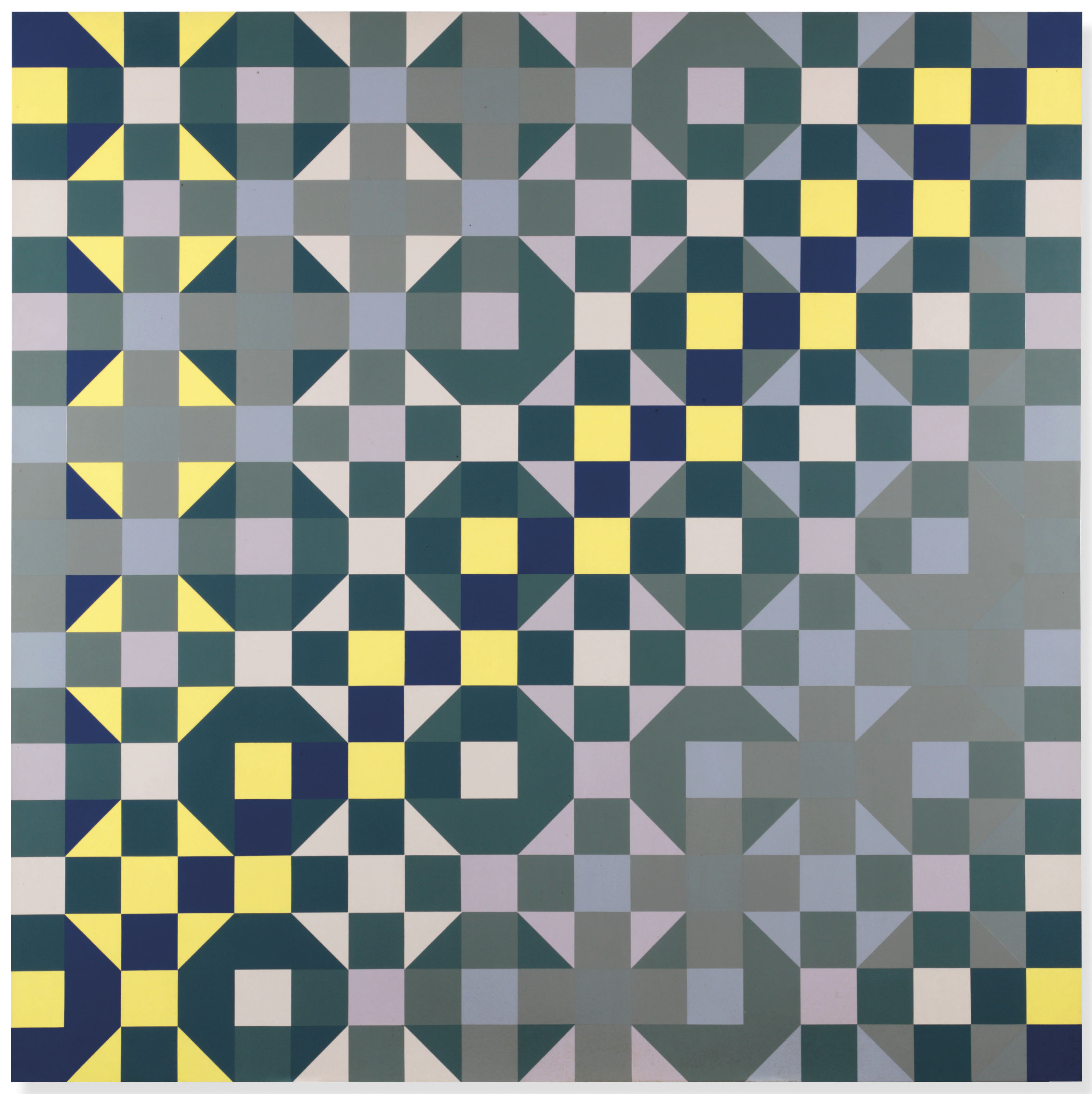 Peter Struycken (b. 1939), Structuur II (Structure II), 1969. Lacquer on Perspex. 150 x 150 cm. Sold for &euro;31,250 on 1 May 2019 at Christie&rsquo;s in Amsterdam