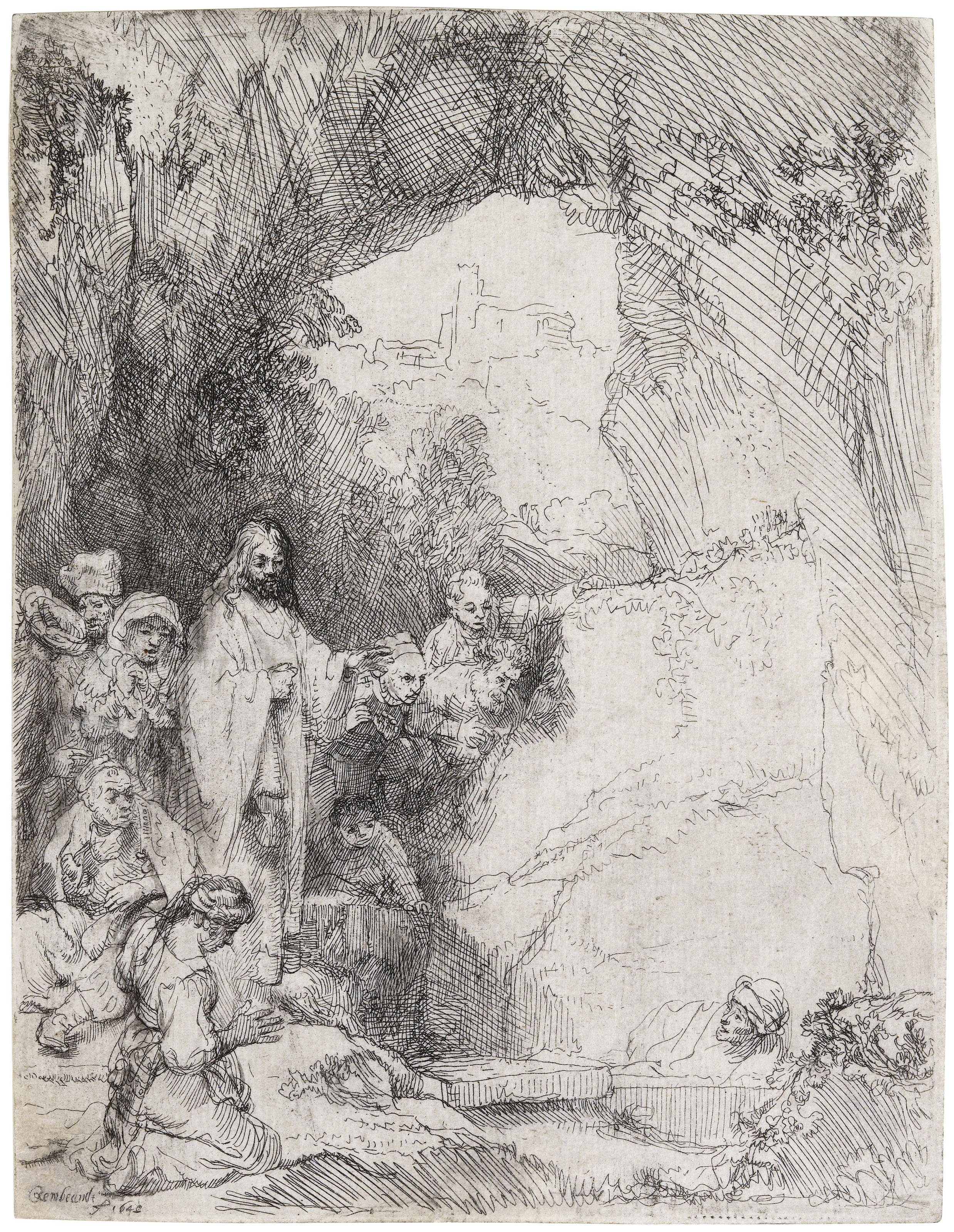 REMBRANDT HARMENSZ. VAN RIJN (1606-1669), The raising of Lazarus: Small ...