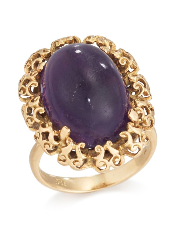 18 Carat Gold And Amethyst Ring London Import Mark 1968 Christie S
