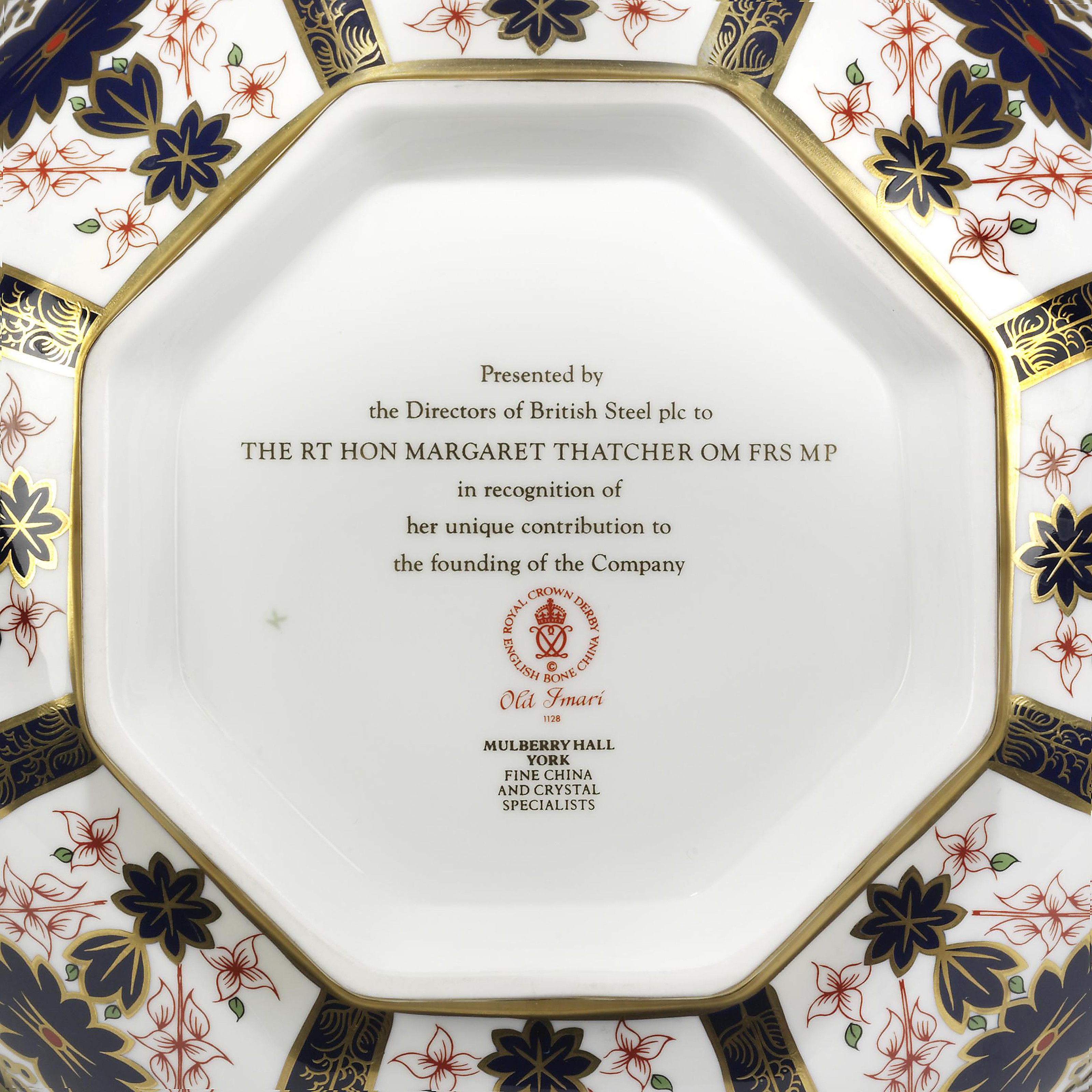 THREE ROYAL CROWN DERBY PORCELAIN OCTAGONAL BOWLS, LATE 20TH