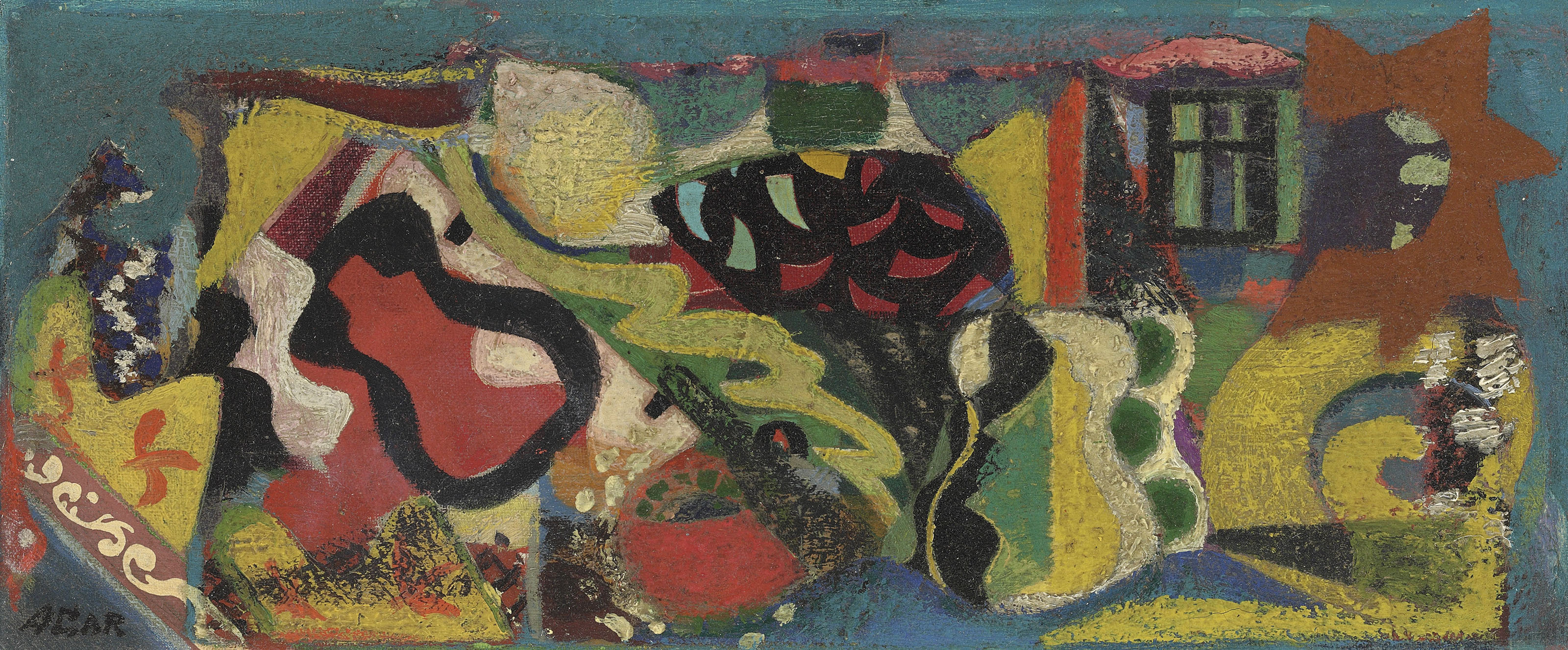 Eileen Agar, R.A. (1899-1991), No. 18 Musical Garden, 1947. 5⅞ x 14  in (14.9 x 35.5  cm). Estimate: &pound;5,000-8,000. Offered in Modern | British &amp; Irish Art&nbsp;on 9 April 2019 at Christie&rsquo;s in London