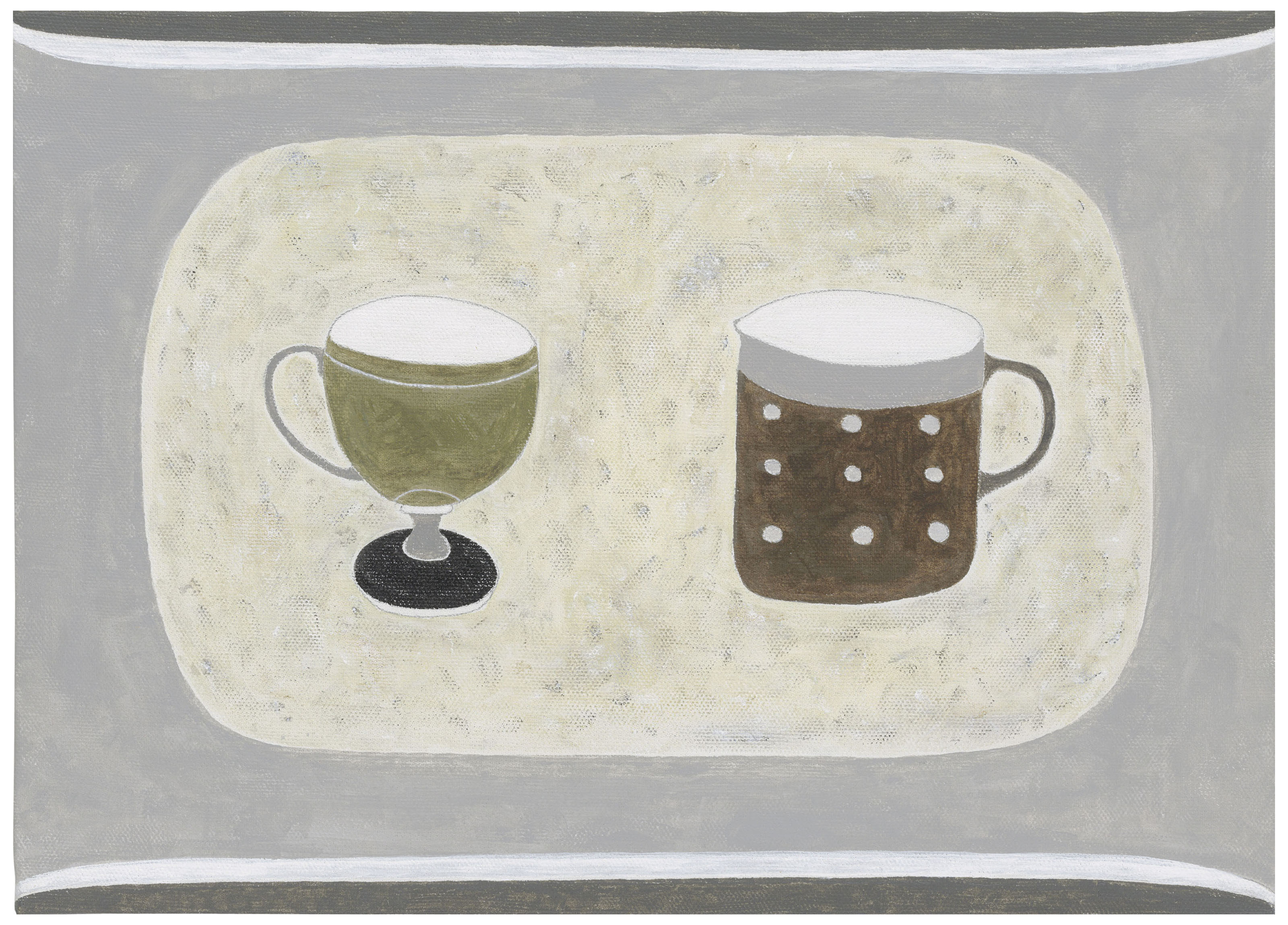 Rachel Nicholson (b. 1934), Green and Brown, 2003-2005. 10 x 14  in (25.4 x 35.6  cm). Estimate: &pound;1,500-2,500. Offered in Modern | British &amp; Irish Art&nbsp;on 9 April 2019 at Christie&rsquo;s in London