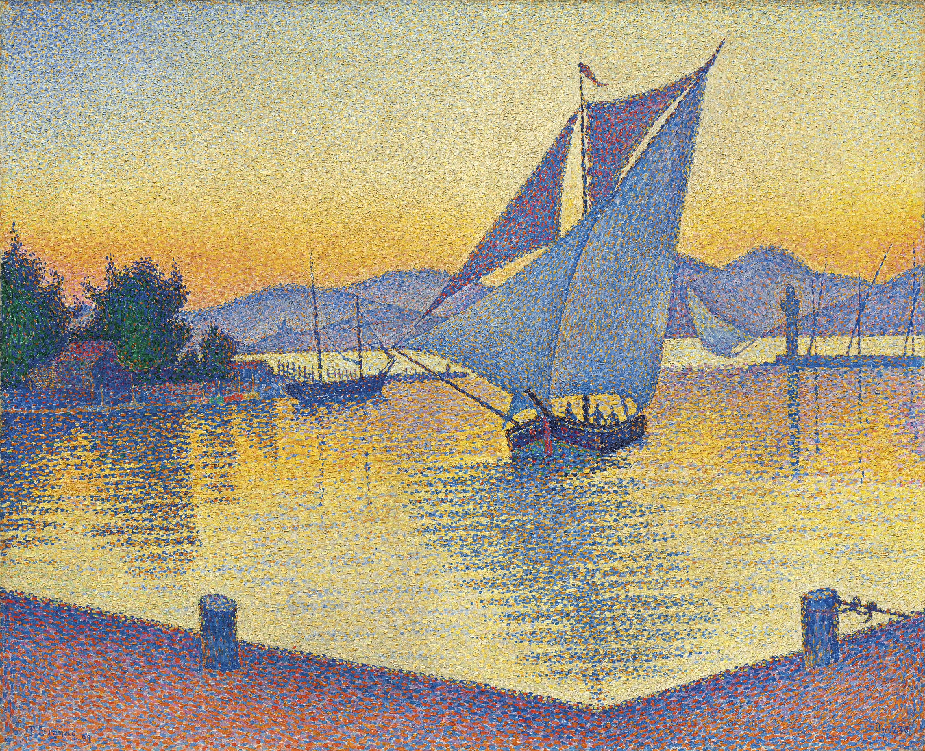 Paul Signac 1863 1935 Le Port Au Soleil Couchant Opus 236