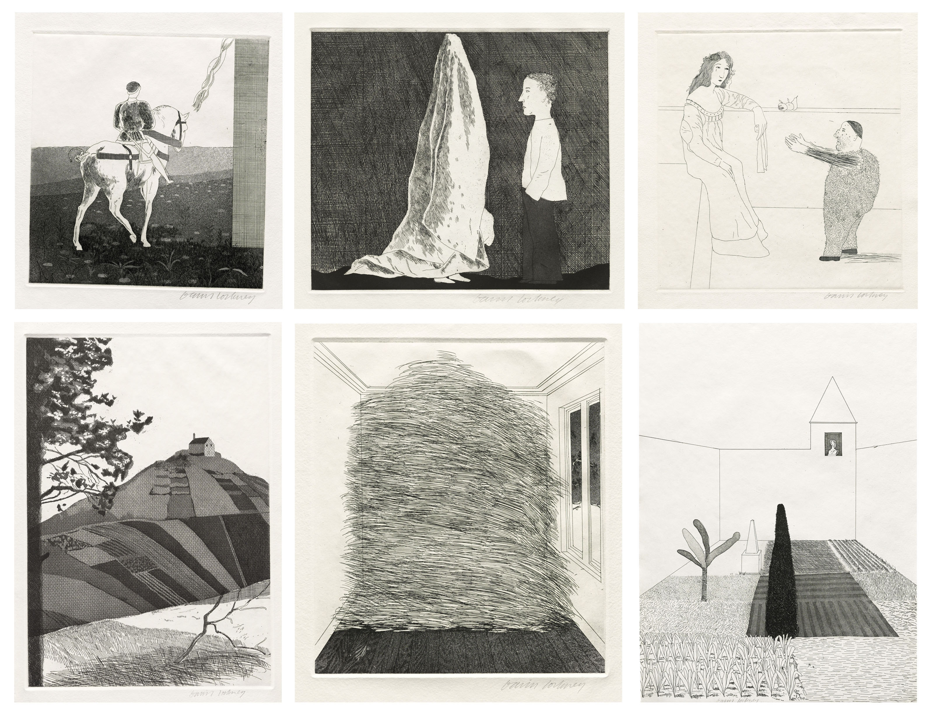 DAVID HOCKNEY (B. 1937) , Illustrations for Six Fairy