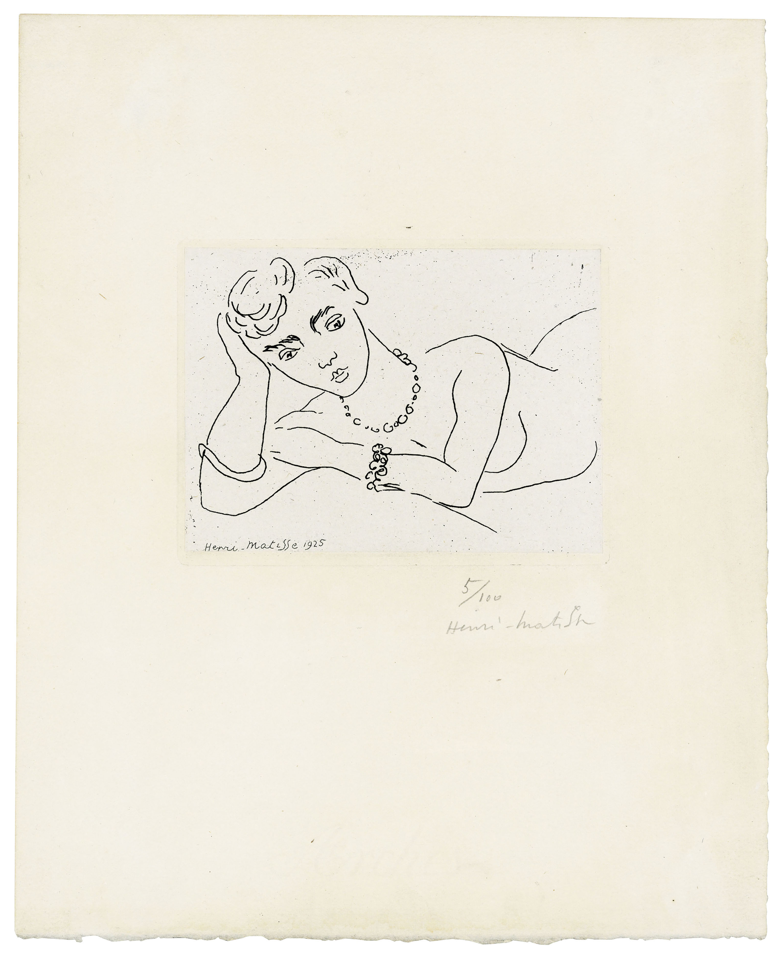 HENRI MATISSE (1869-1954), Nu allongé, from: Dessins | Christie's