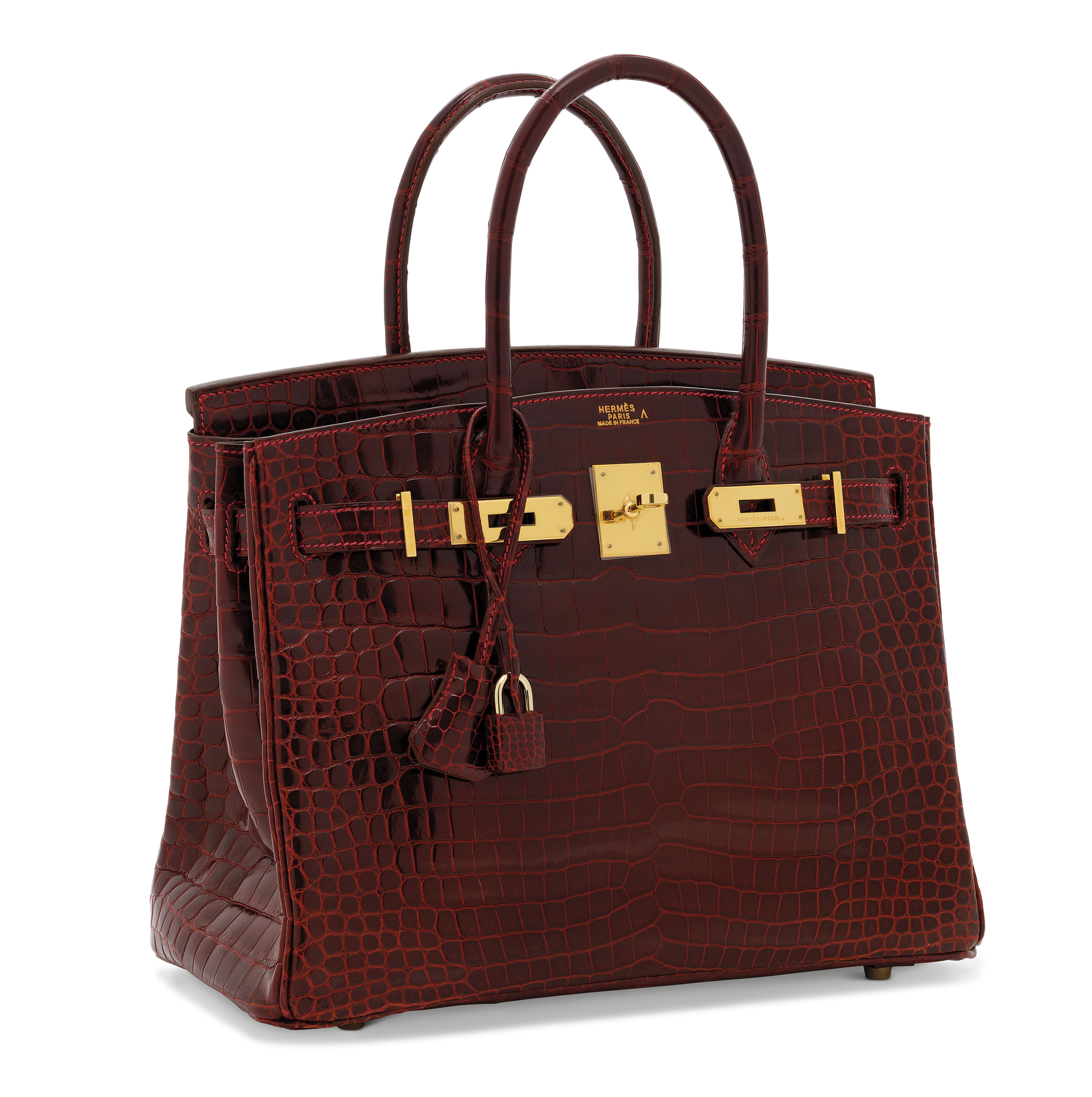 A SHINY ROUGE H POROSUS CROCODILE BIRKIN 30 WITH GOLD HARDWARE HERMES 2004 Christie s