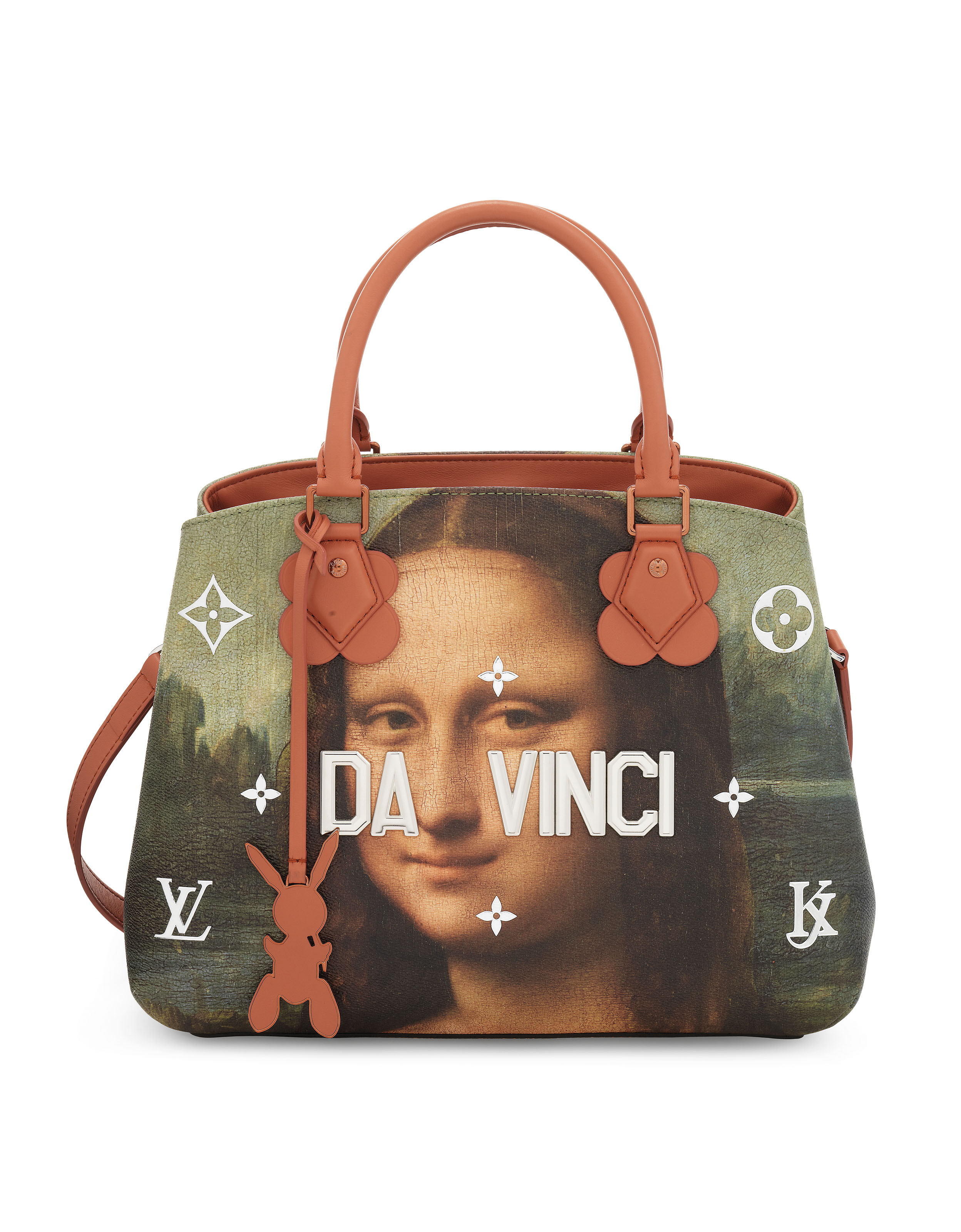 Custom Painted Authentic Louis Vuitton Speedy bag, with Mona Lisa