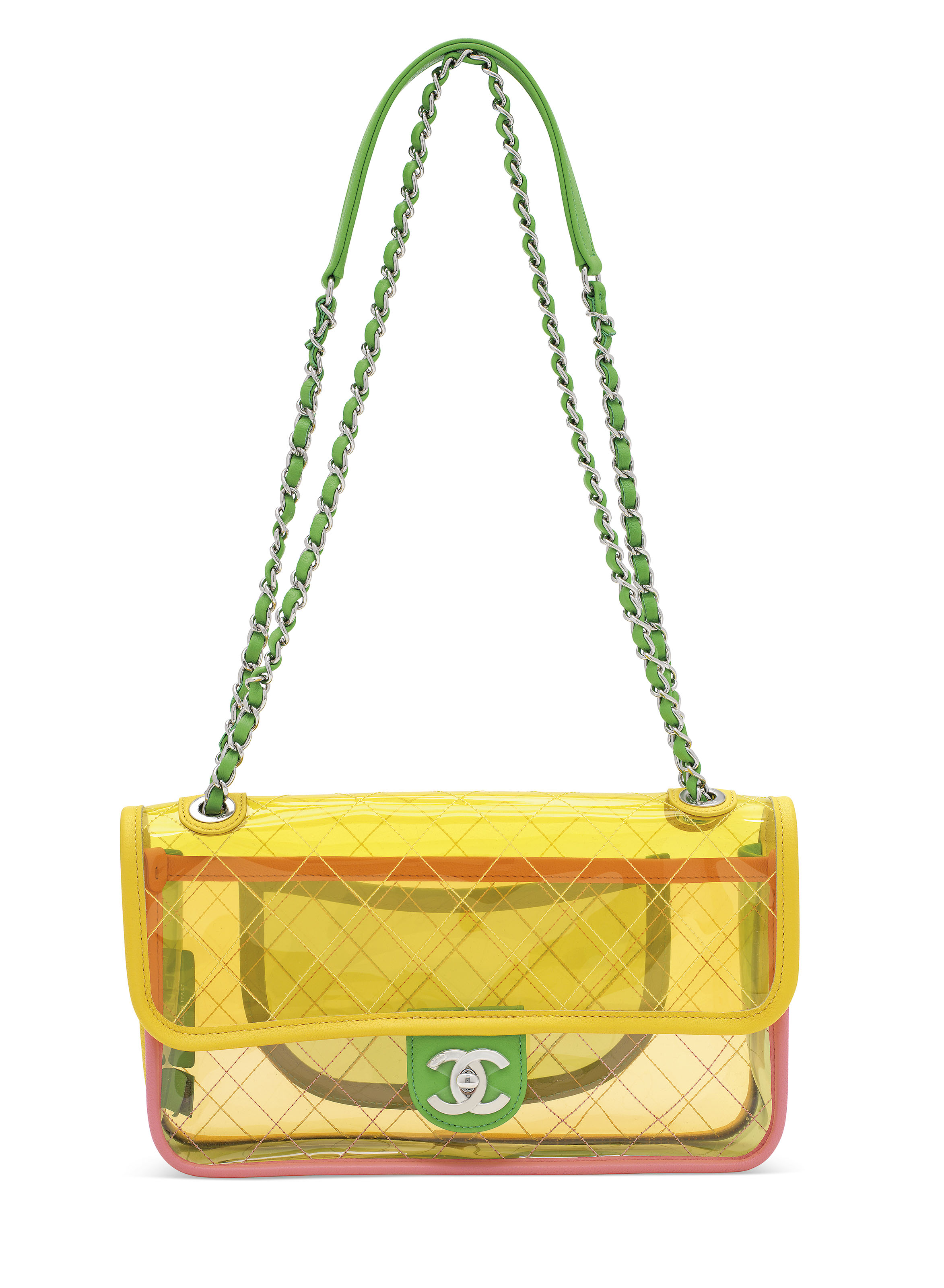 A MULTICOLOUR PVC LEATHER COCO SPLASH SMALL FLAP BAG WITH SILVER HARDWARE CHANEL 2018 Christie s