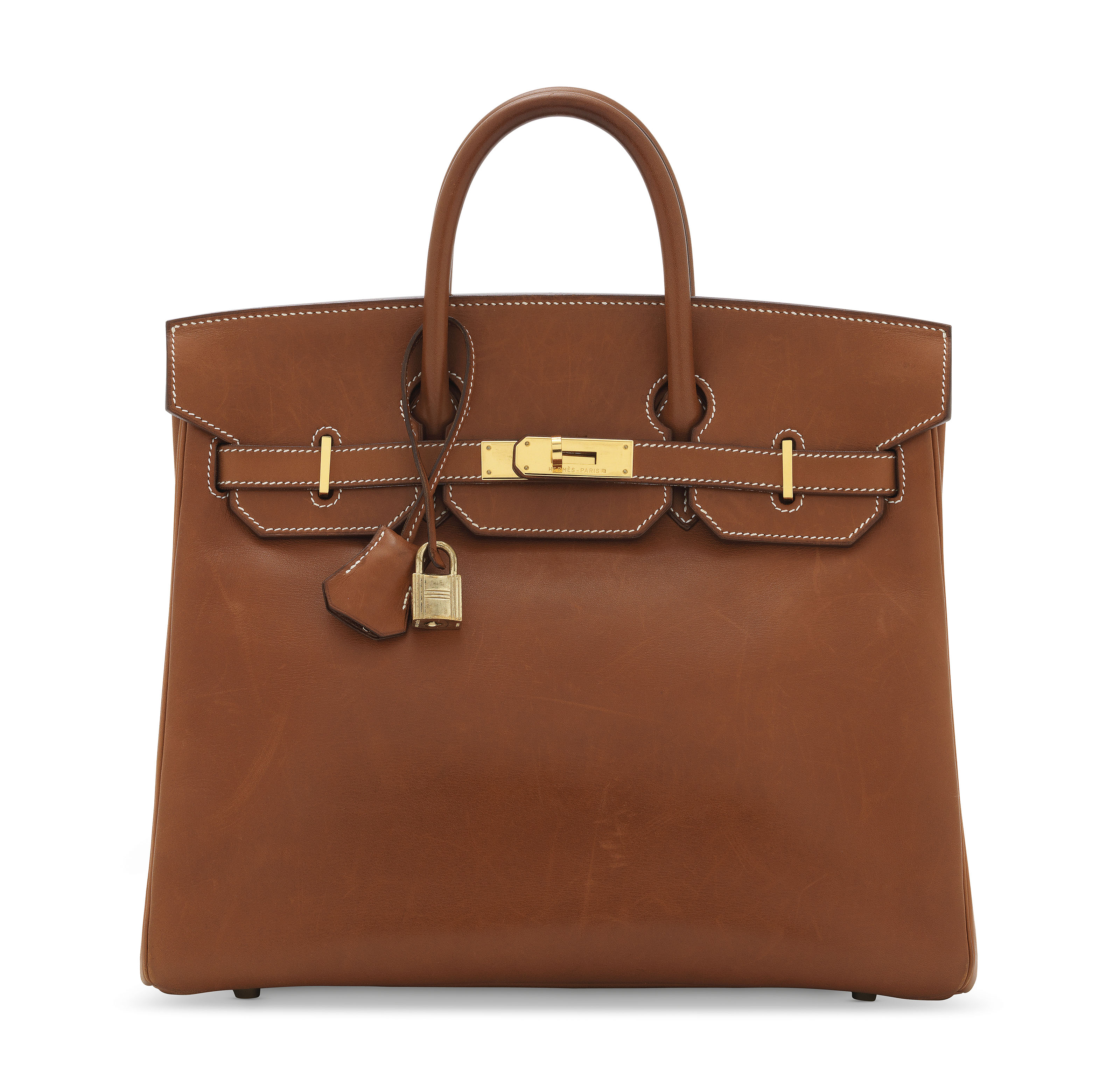 A NATUREL BARÉNIA LEATHER HAC BIRKIN 32 WITH GOLD HARDWARE