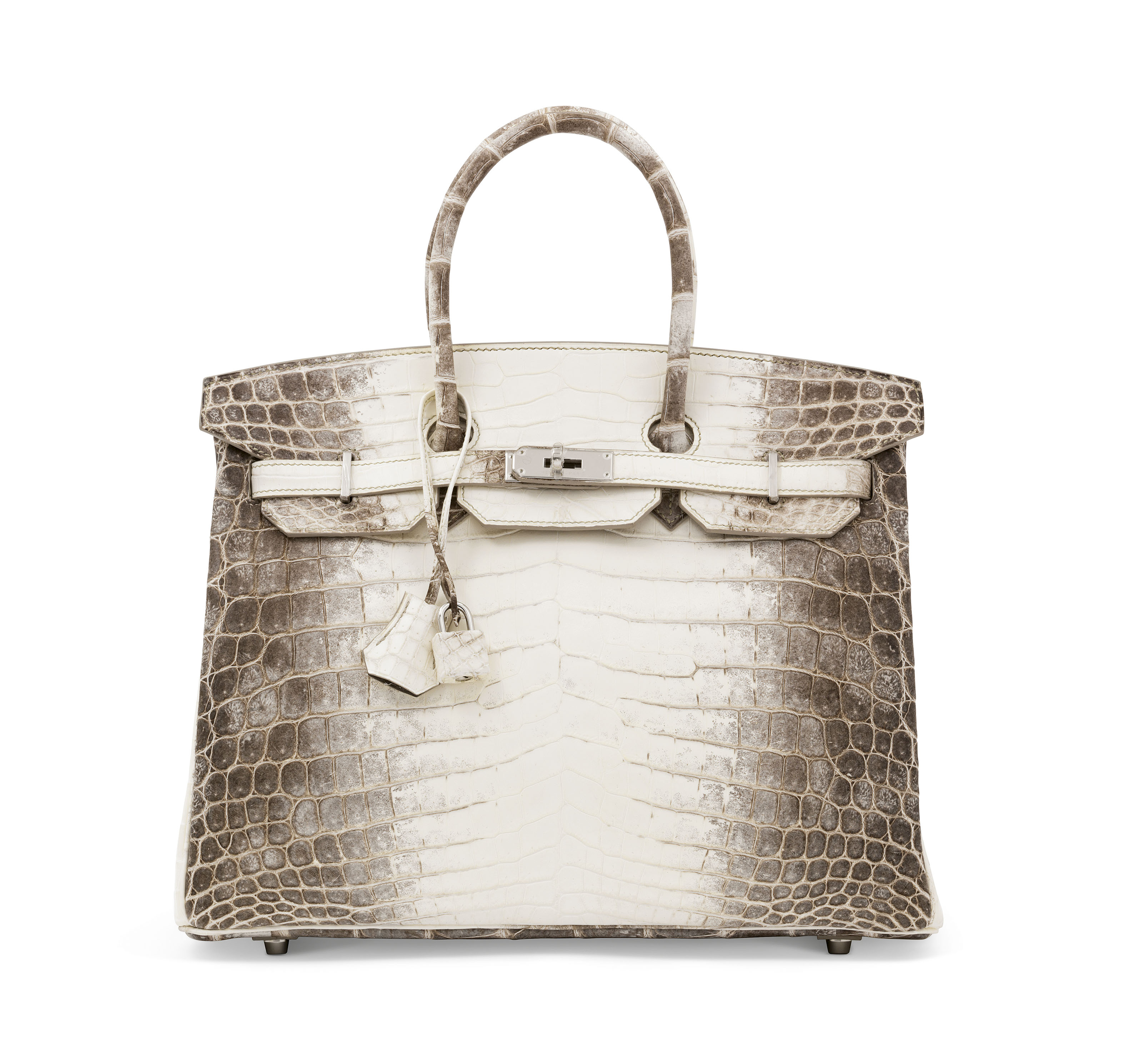 A RARE MATTE WHITE  HIMALAYA  NILOTICUS CROCODILE  BIRKIN  35 