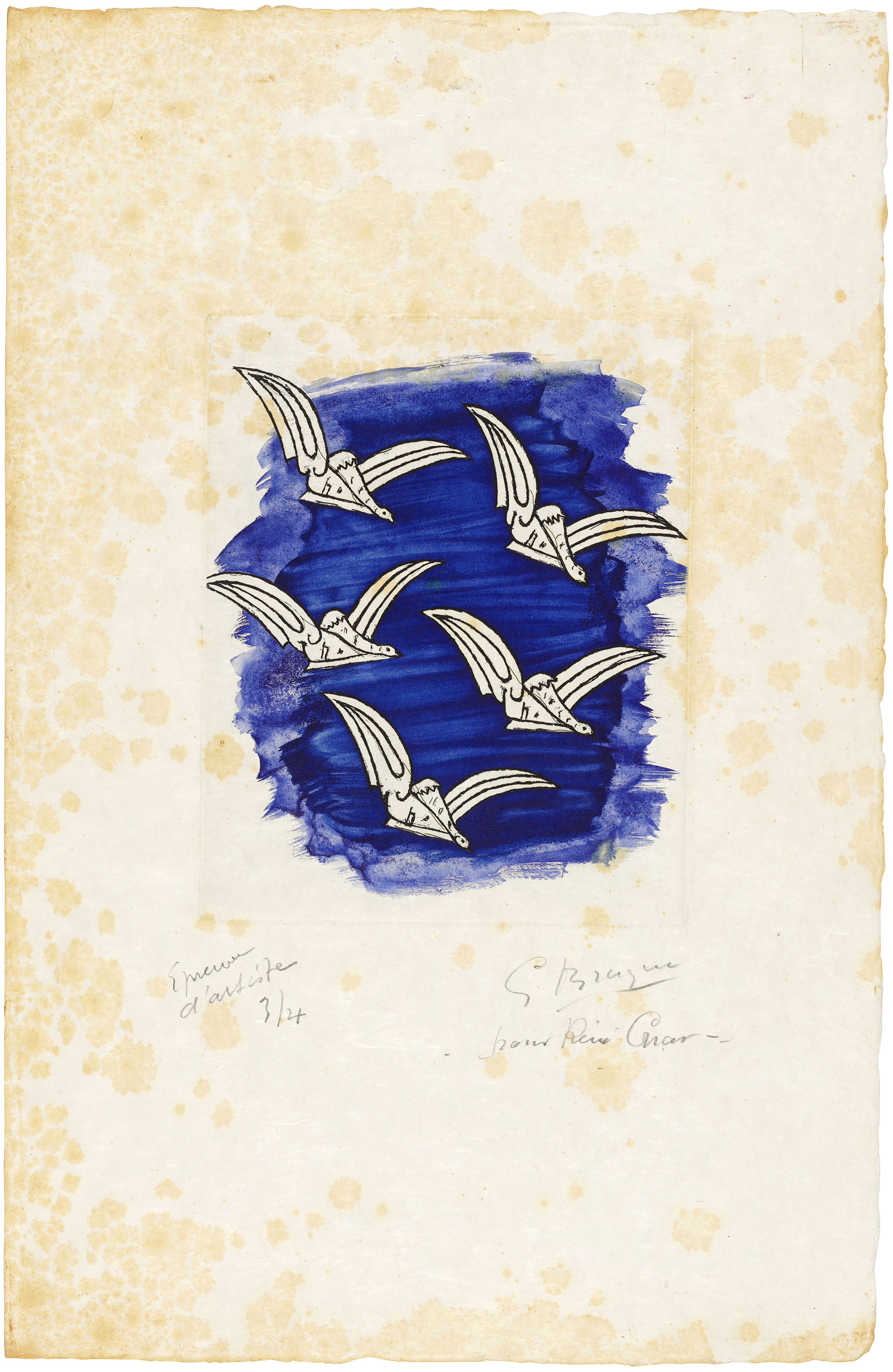 GEORGES BRAQUE (1882-1963), Frontispiece, from: La bibliothèque
