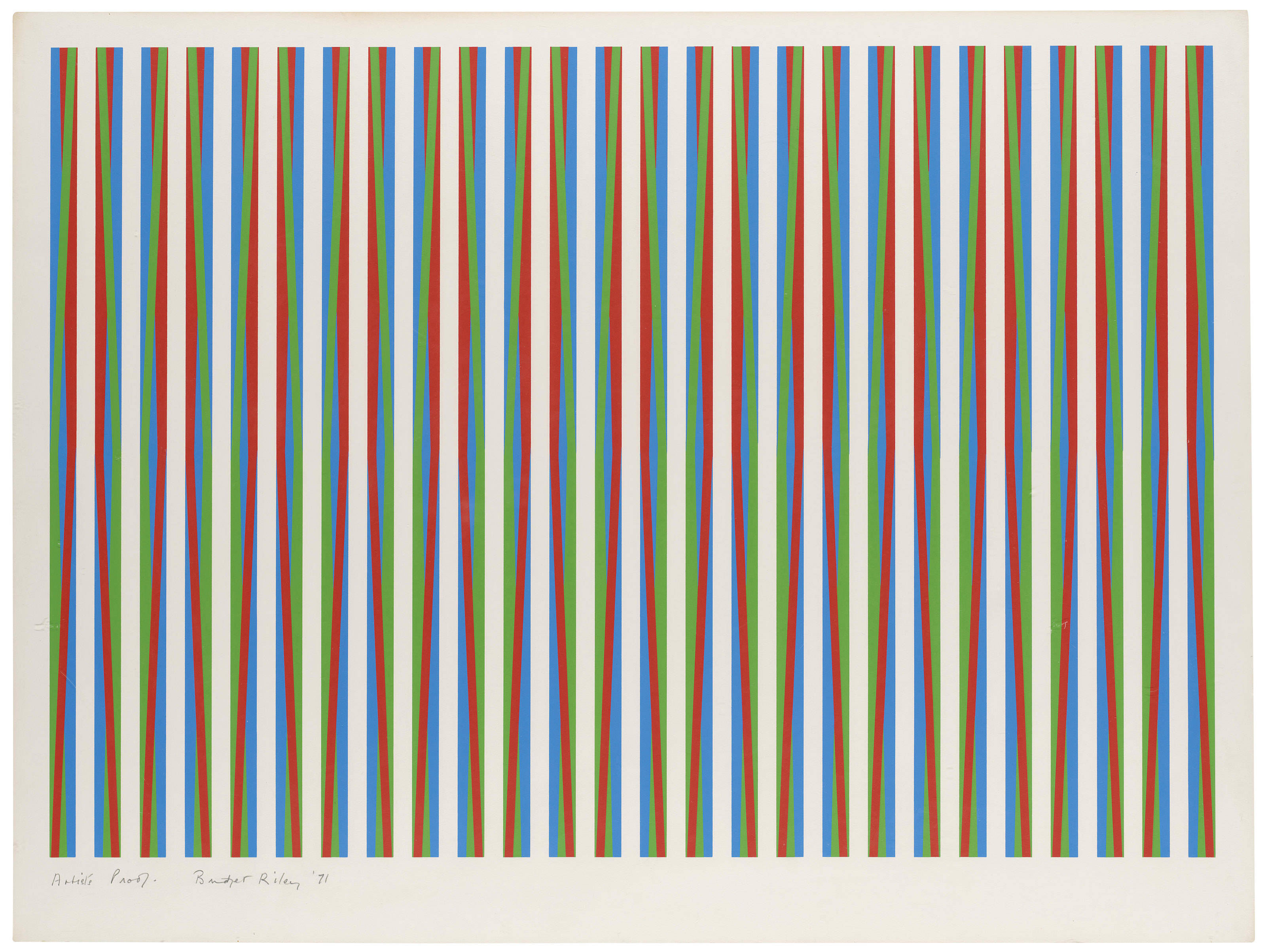 BRIDGET RILEY (B. 1931), Firebird | Christie’s