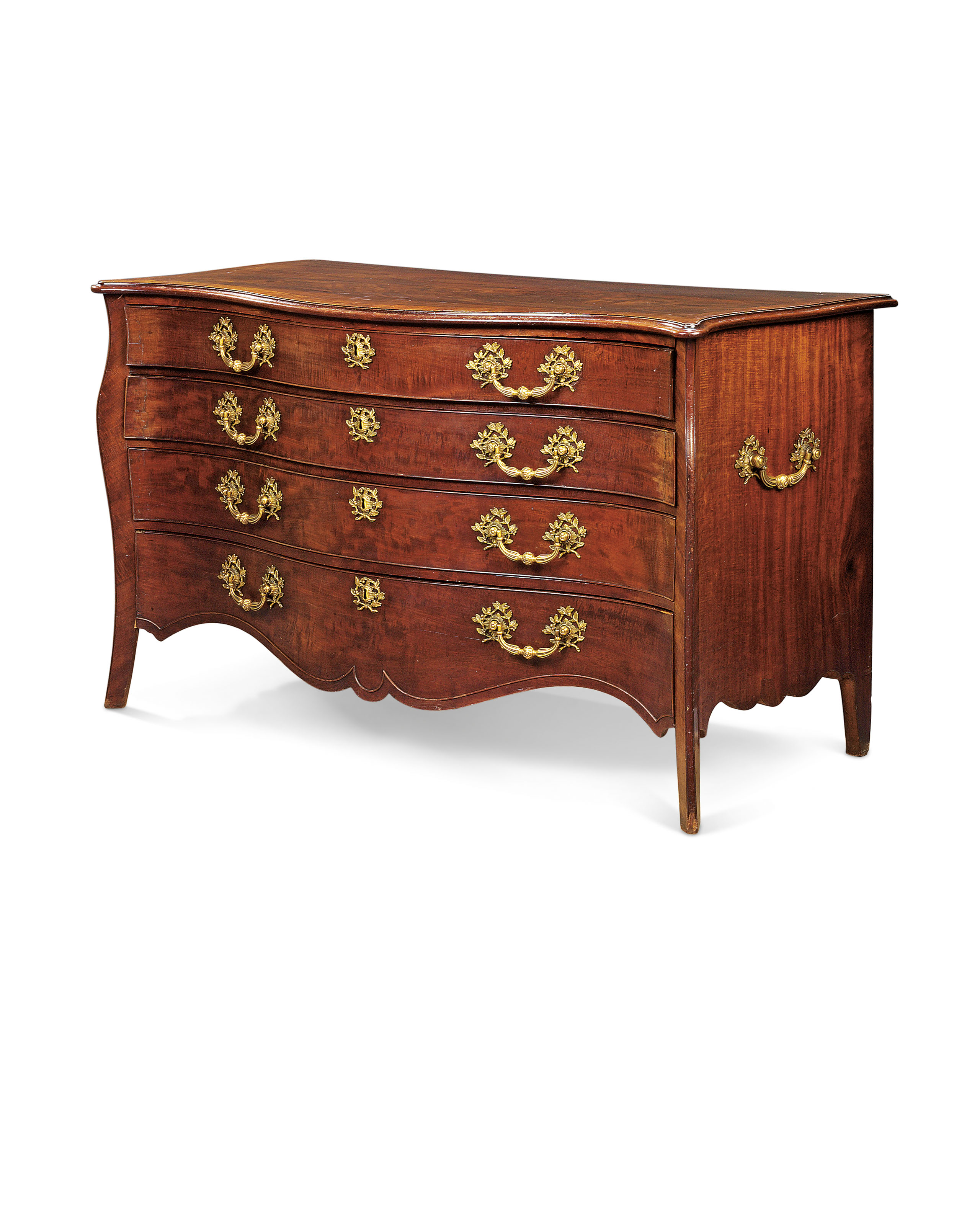A George Iii Ormolu Mounted Mahogany Commode Attributed To John