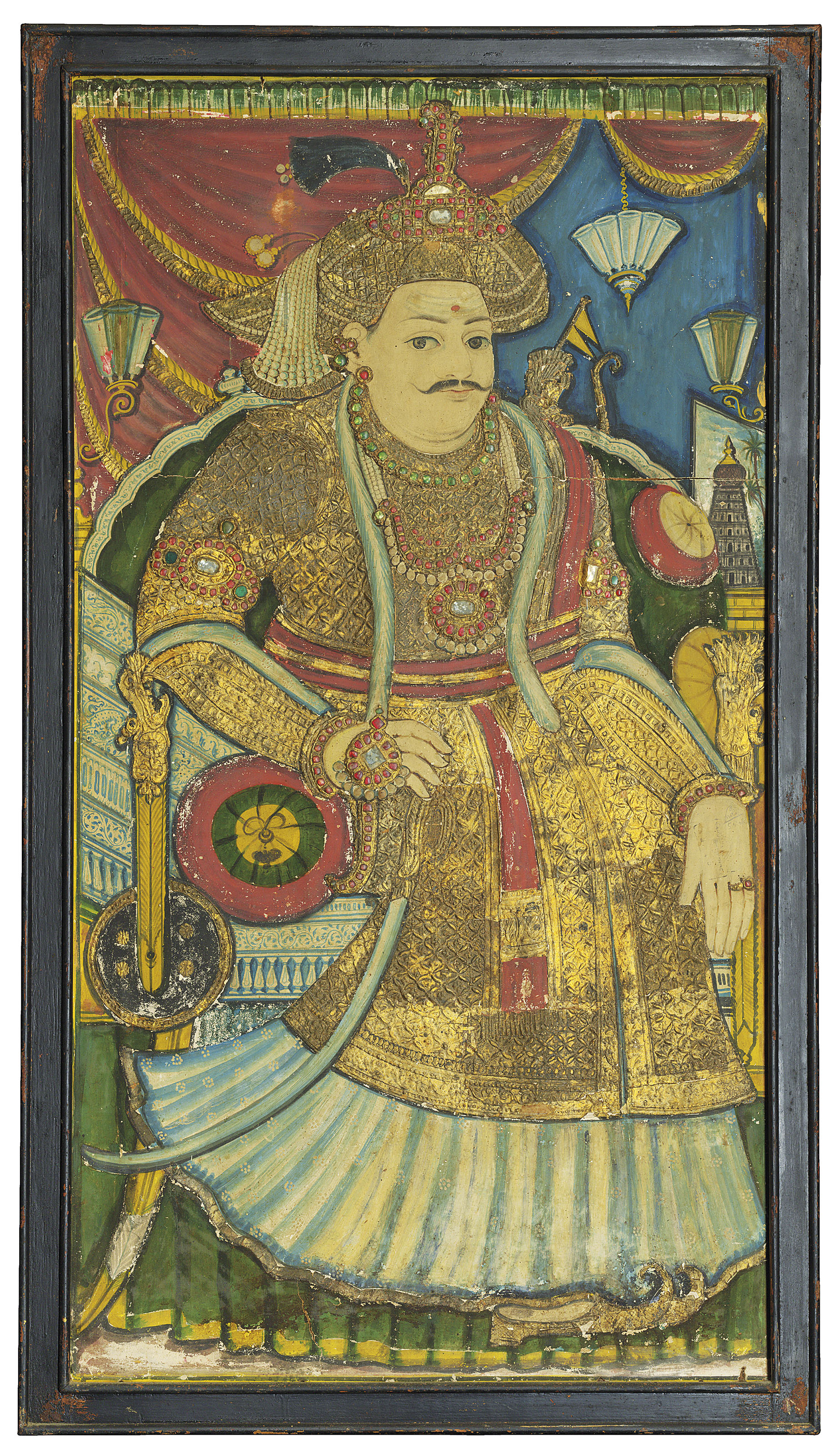 A Seated Portrait Of A Raja Of Tanjore Possibly Shivaji Ii