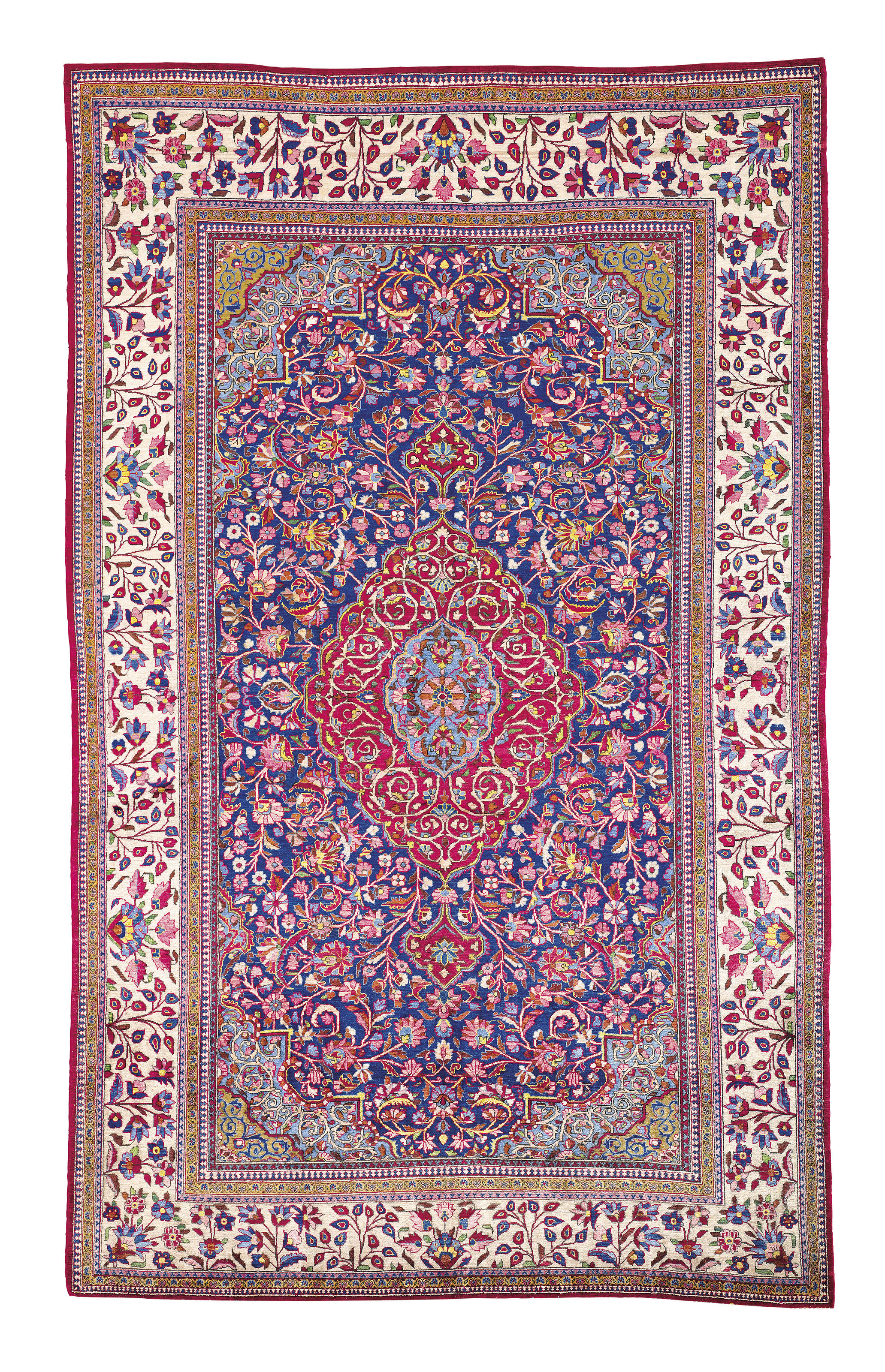 A SILK KASHAN RUG , CENTRAL PERSIA, CIRCA 1900 | Christie's