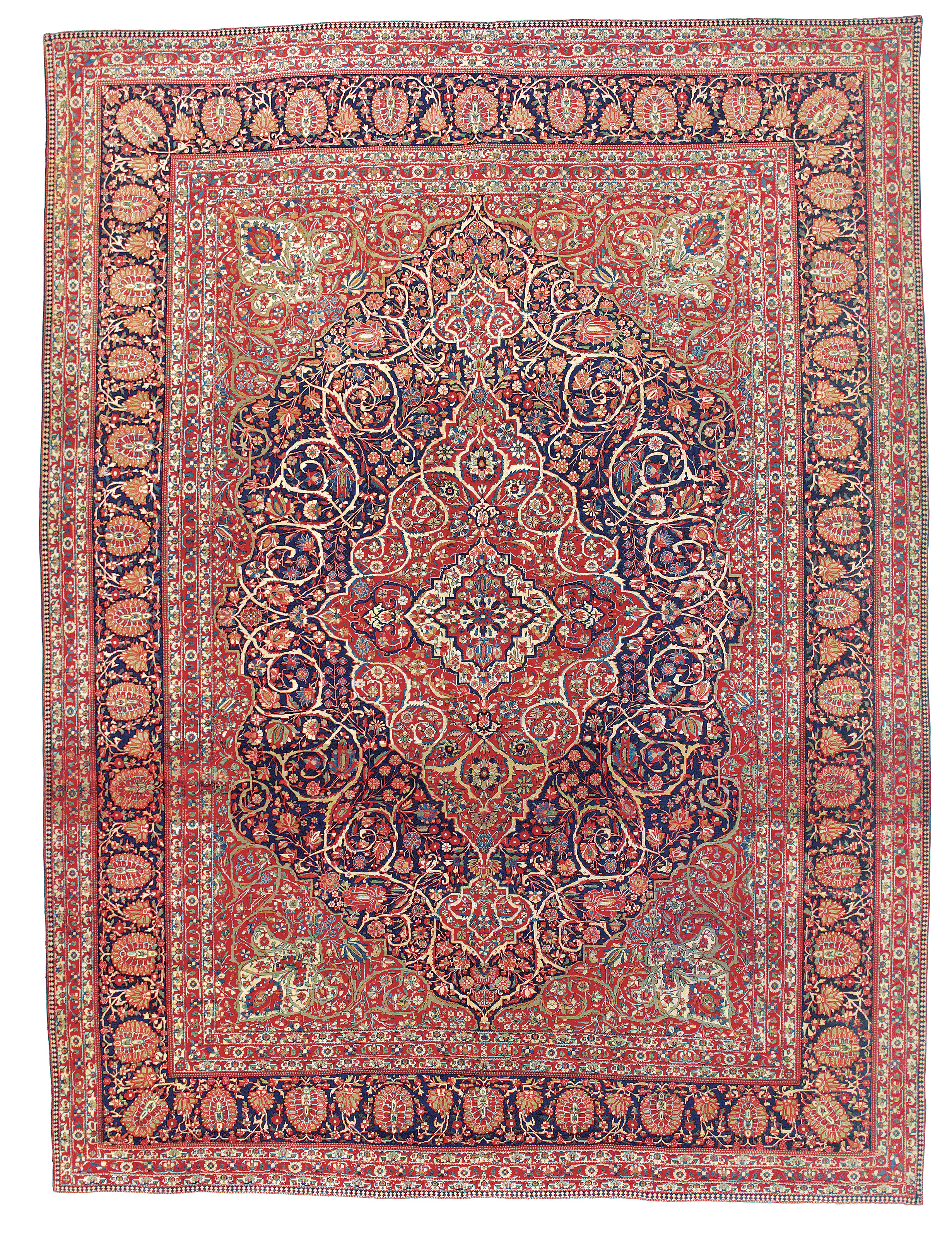 A KASHAN 'MOHTASHAM' CARPET , CENTRAL PERSIA, CIRCA 1890 | Christie's
