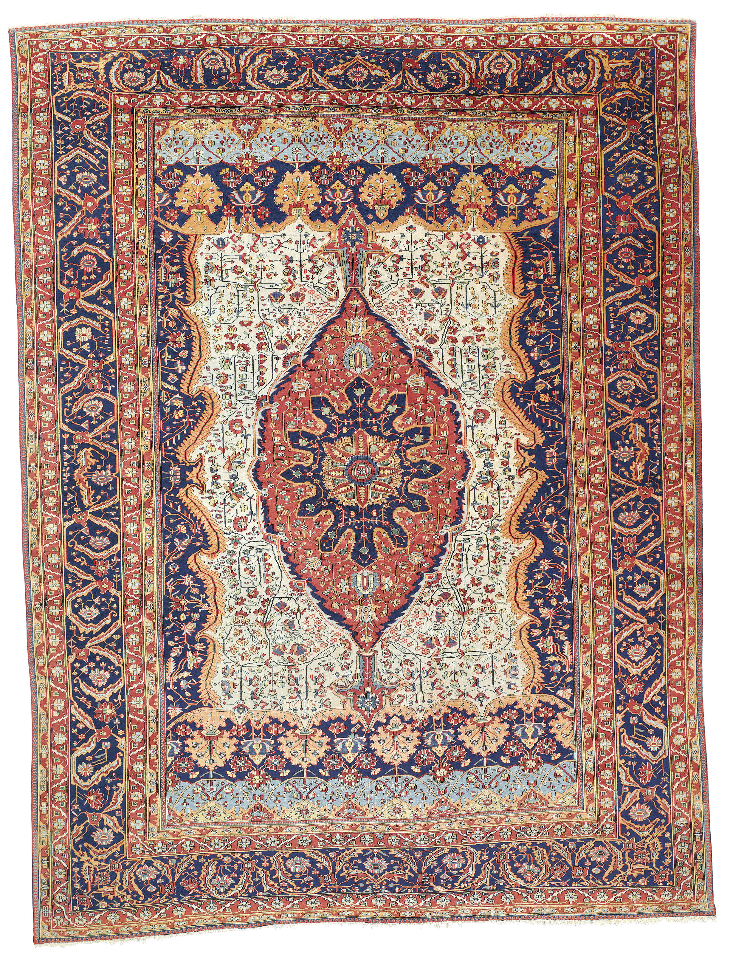 A KASHAN 'MOHTASHAM' CARPET , CENTRAL PERSIA, CIRCA 1890 | Christie's