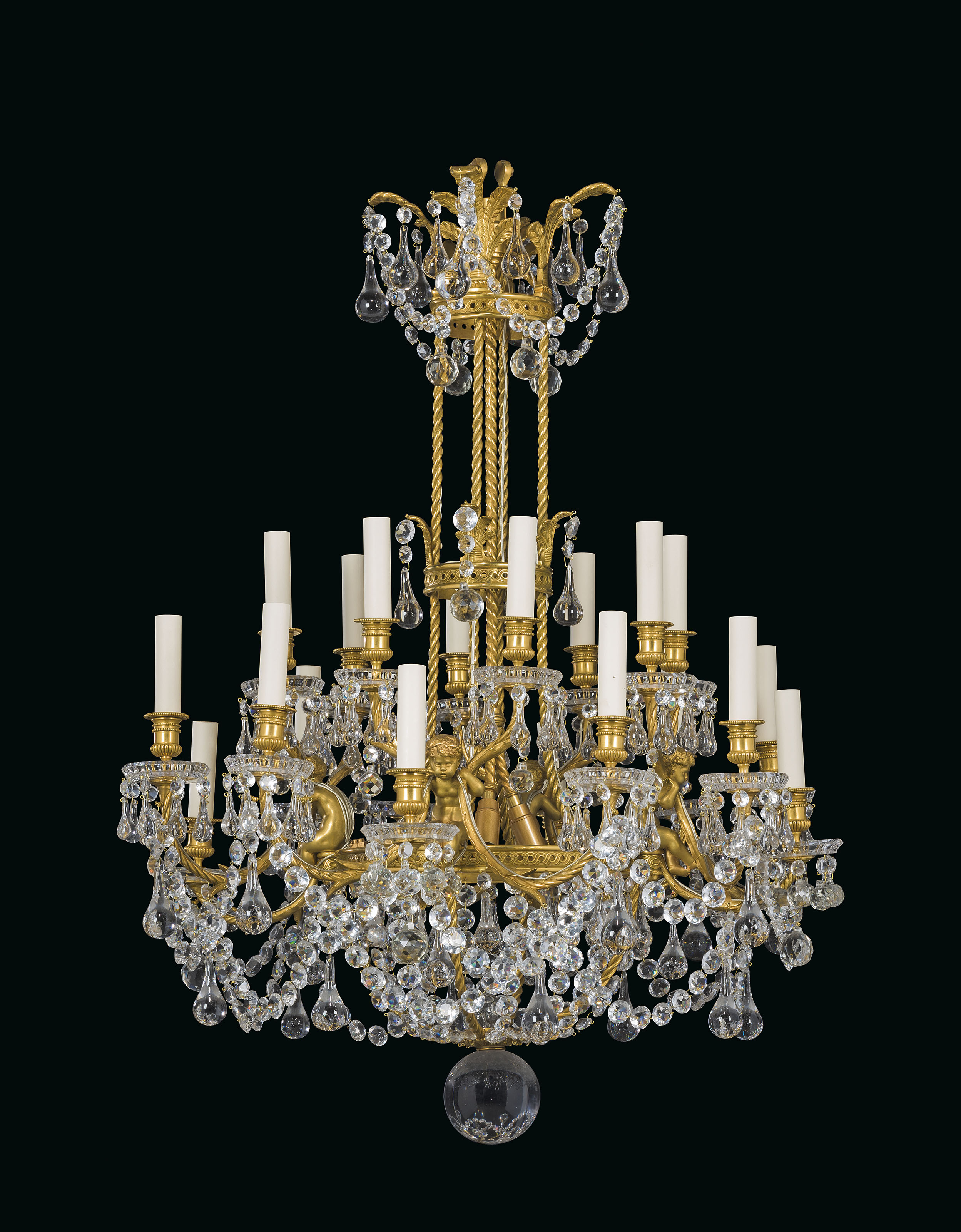 Parisian Octagonal Antique Mirror Chandelier