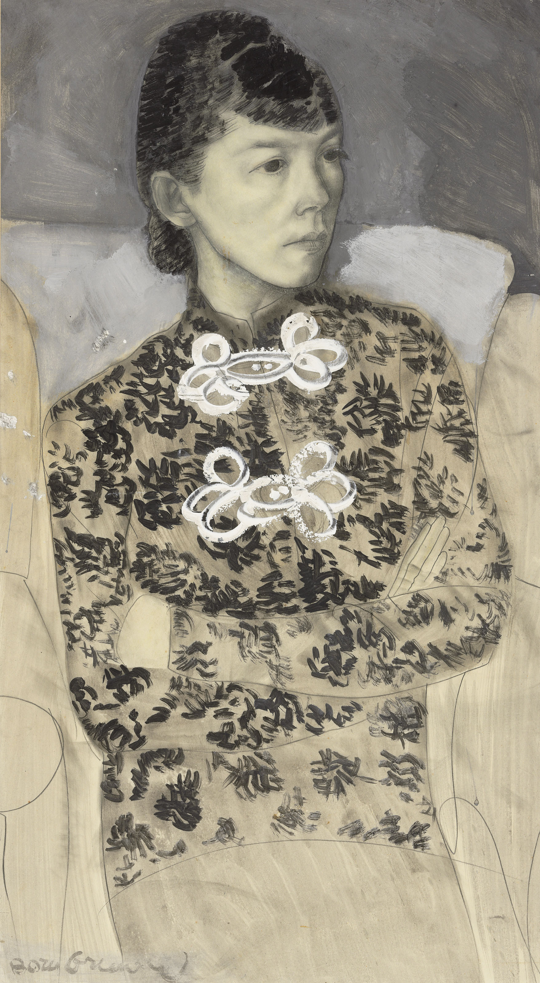 Boris Grigoriev (1886-1939), Portrait of a Woman in a Jacket with Frog Fasteners
