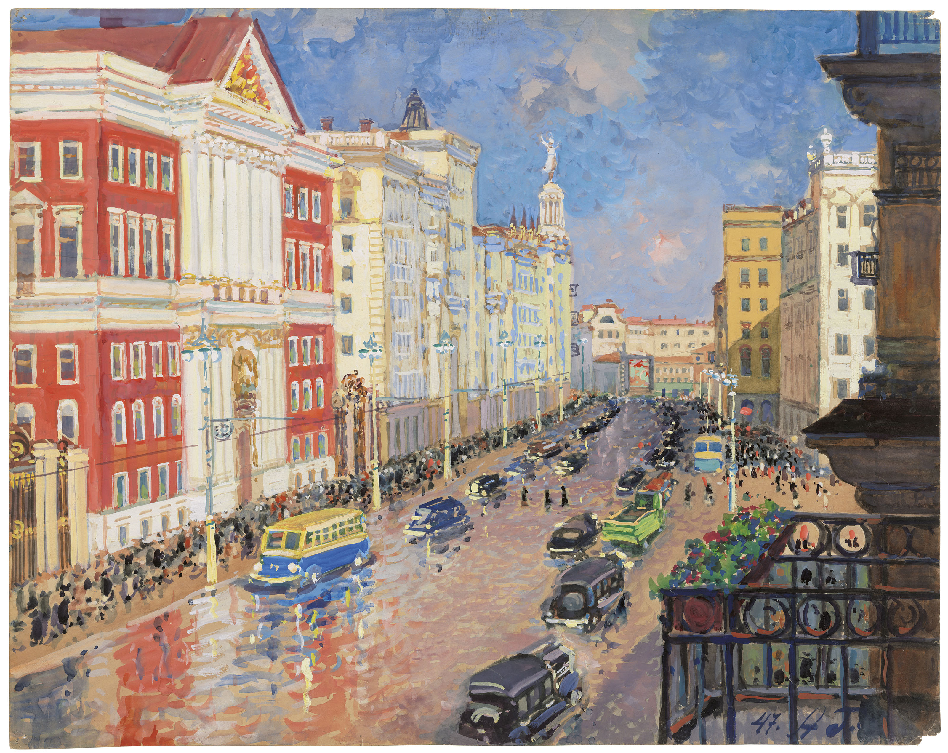 Aleksandr Gerasimov (1881-1963), View of Moscow, near Mossovet