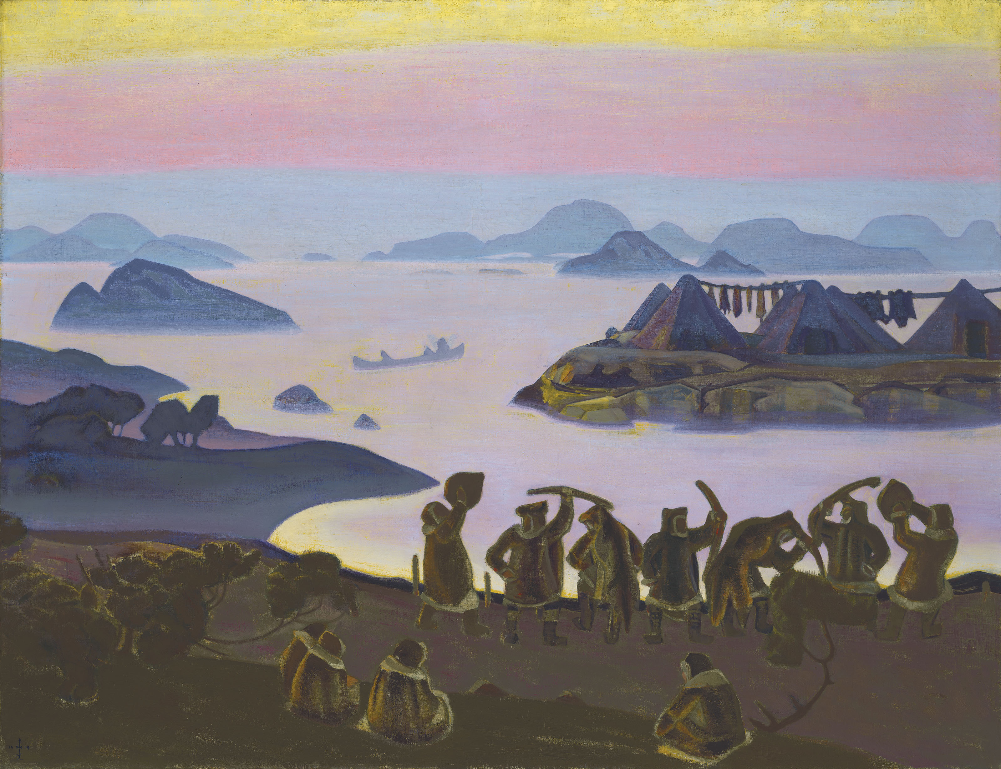 Nicholas Roerich, The Call of the Sun, 1919, sold via Christie's Private Sales in August 2024