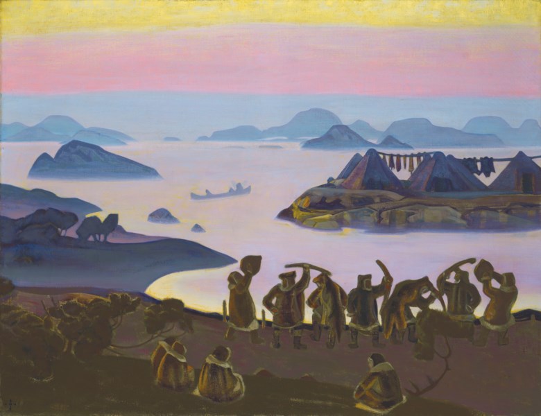 Nicholas Roerich (1874-1947), The Call of the Sun. 46 x 59⅝  in (116.9 x 151.5  cm). Estimate £1,200,000-1,800,000. Offered in Russian Art on 23 November 2020 at Christie’s in London
