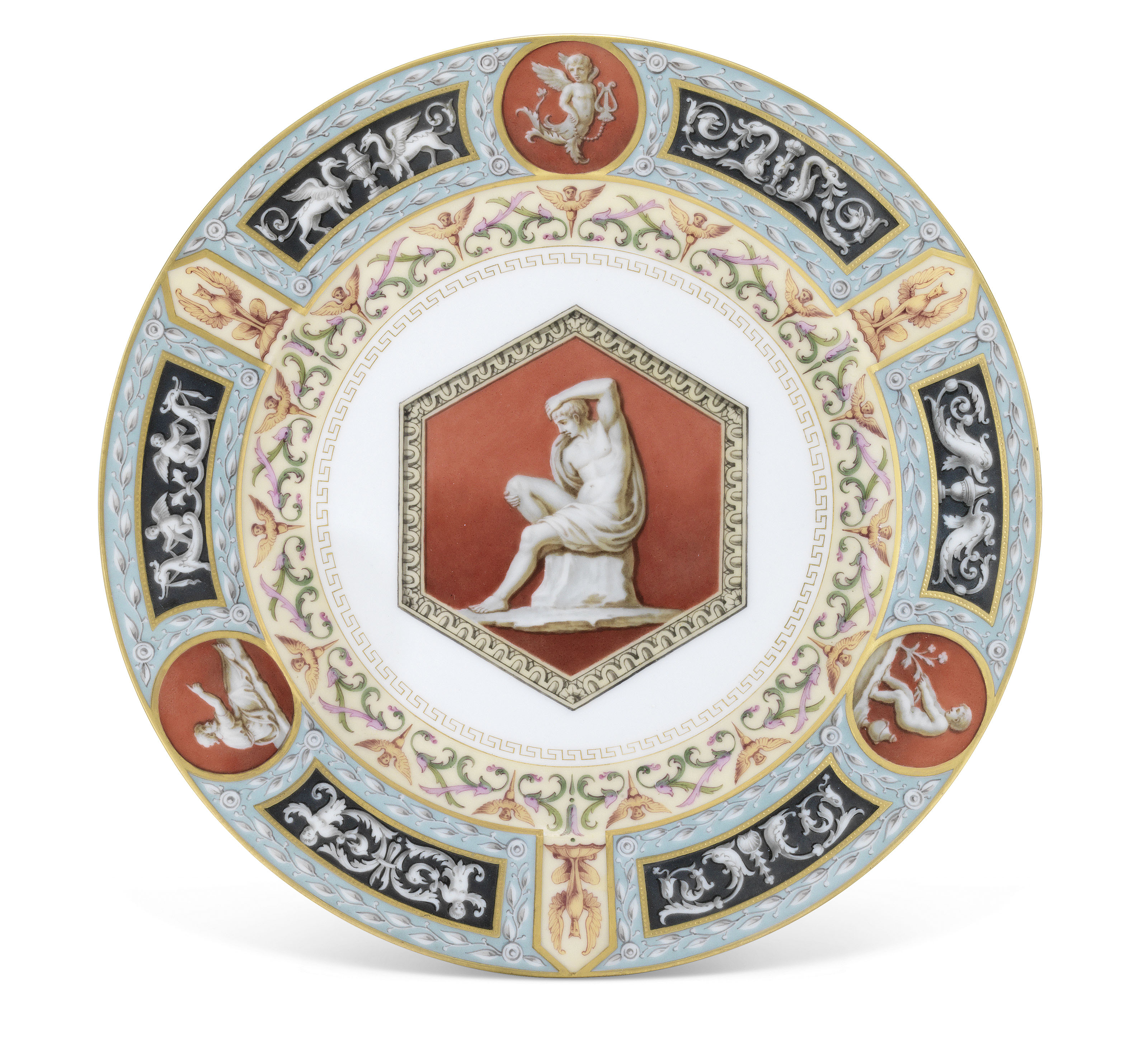 A PORCELAIN PLATE FROM THE RAPHAEL SERVICE , BY THE IMPERIAL PORCELAIN