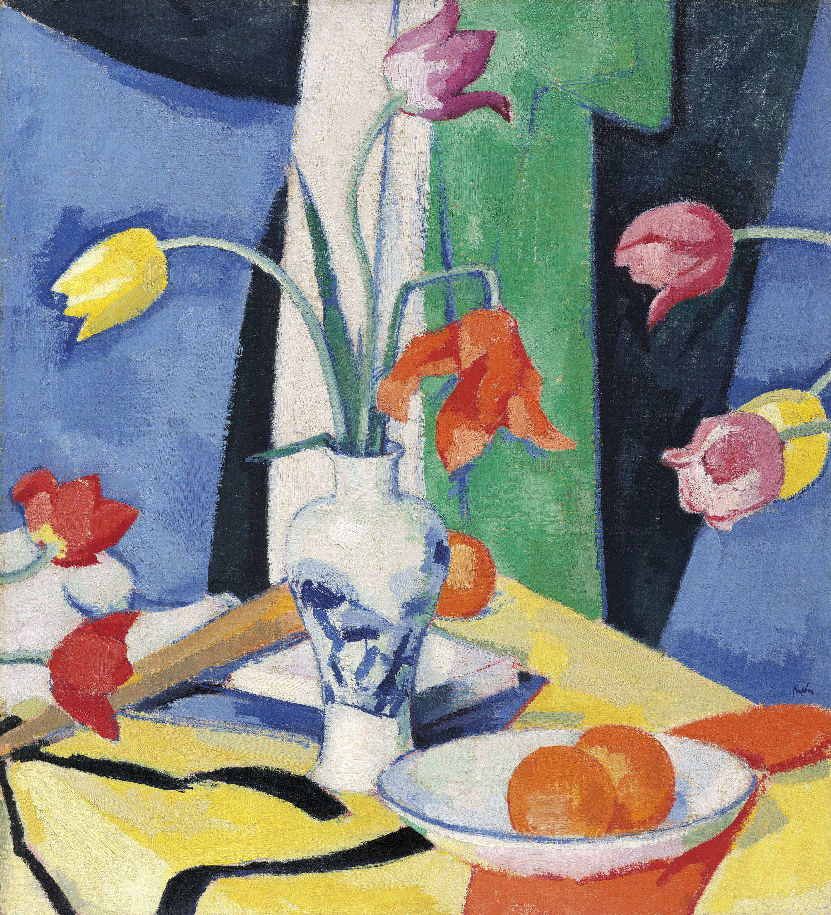 Samuel John Peploe R S A 1871 1935 Still Life With Tulips