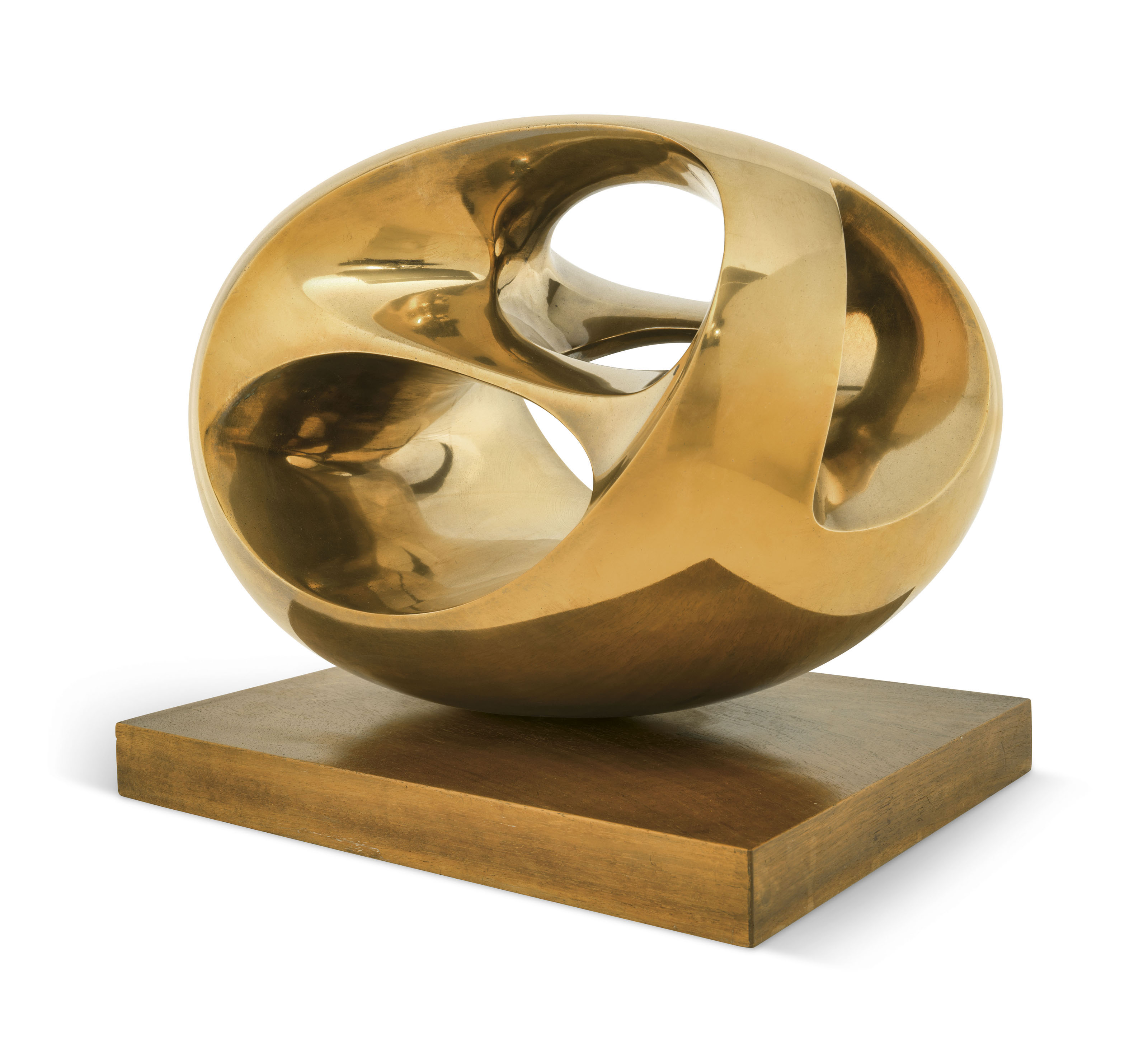Dame Barbara Hepworth, Small Oval, 1963. Alabaster, on a slate base, unique