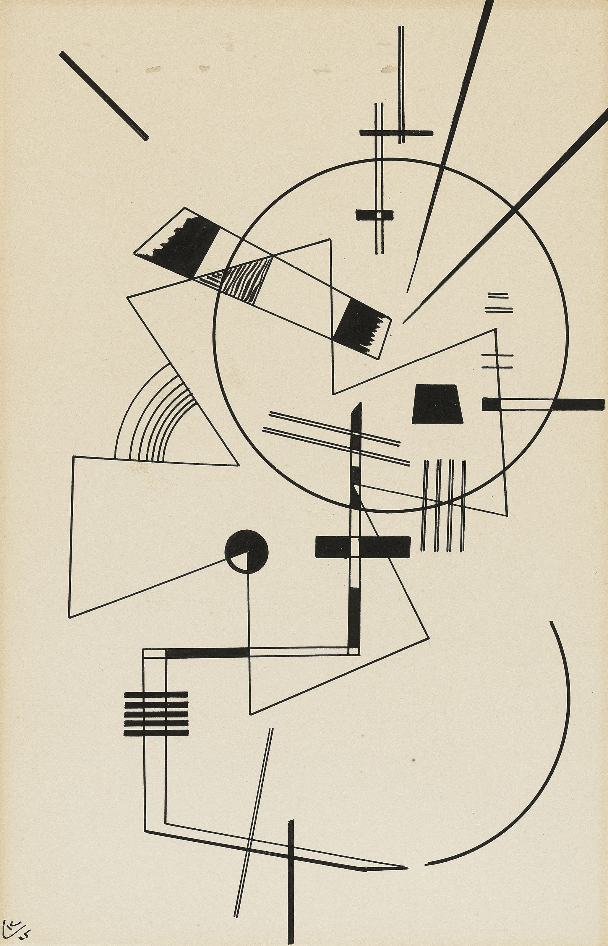 Wassily Kandinsky (1866-1944), Zeichnung f&uuml;r 'Lithographie No II', 1925. Dimensions: 13⅝ x 8⅞  in (34.6 x 22.6  cm). Estimate: &pound;20,000-30,000. Offered in Impressionist and Modern Works on Paper on 19 June 2019 at Christie&rsquo;s in London