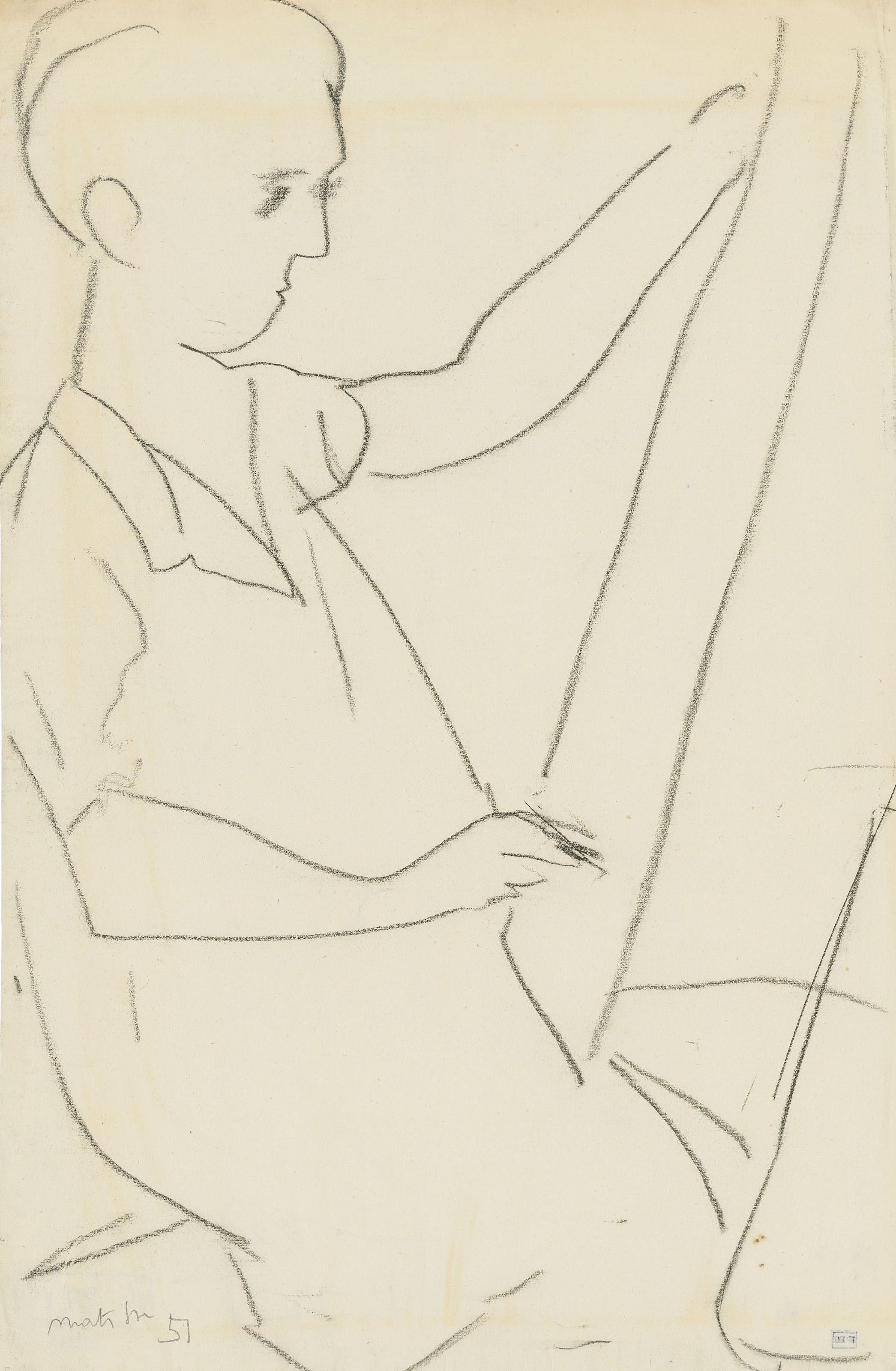 Femme dessinant