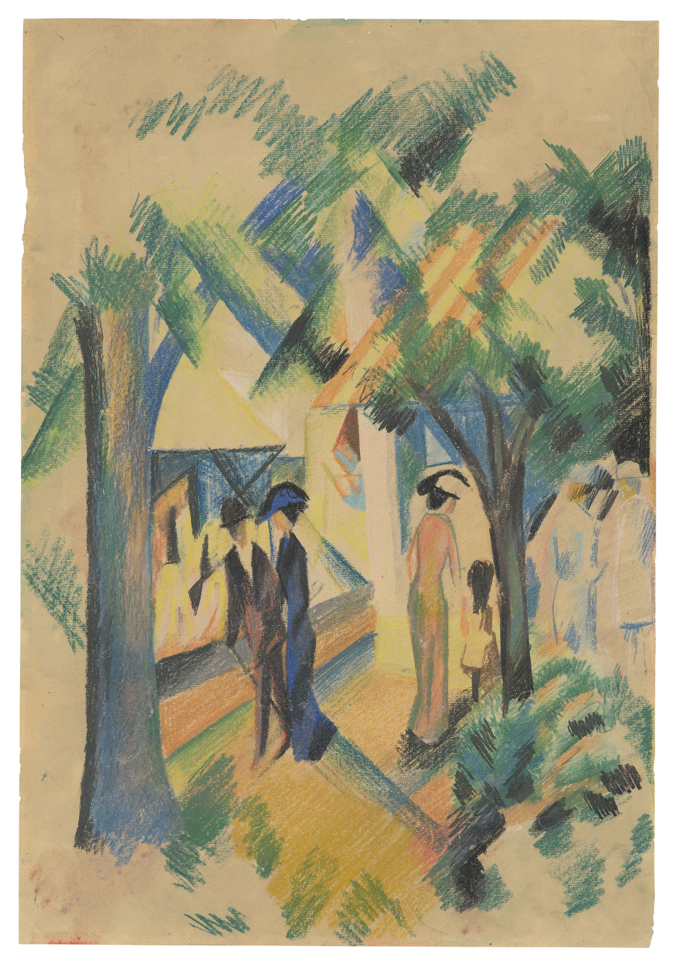  August  Macke  1887 1914 Spazierg nger Anlage mit 