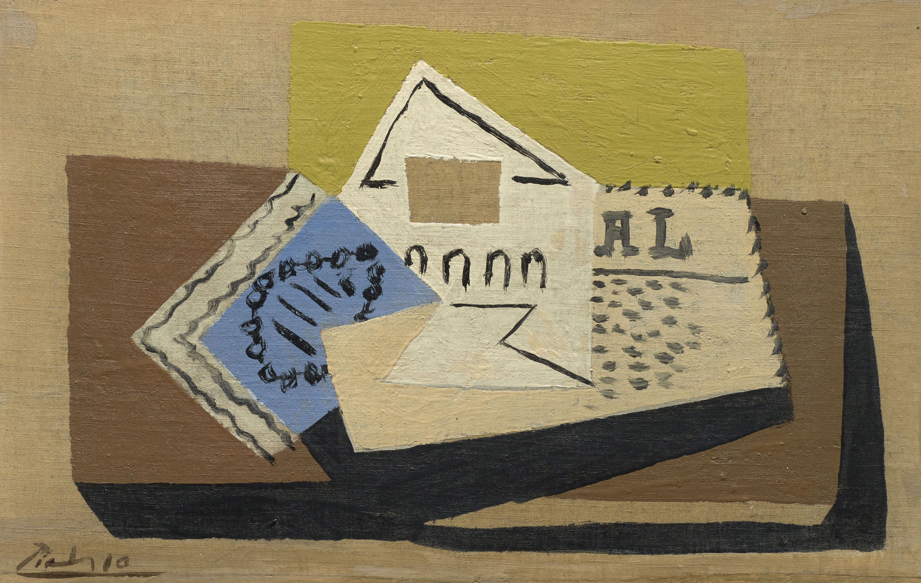 Pablo Picasso 1881 1973 Nature Morte Journal Verre Et Paquet De Tabac 1920s Paintings Christie S