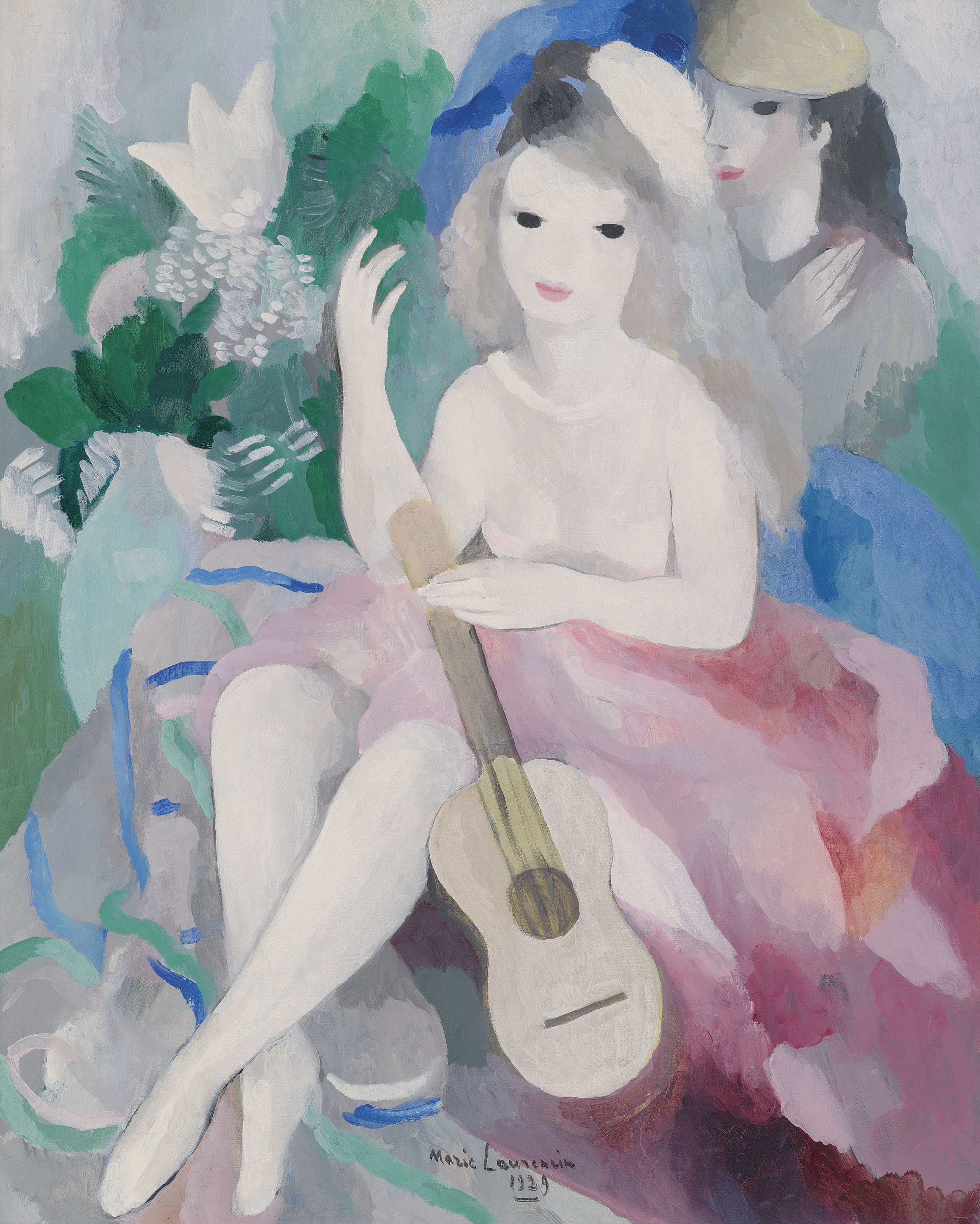 Marie Laurencin、FEMME A GUITARE Marie Laurencin | La femme à la guitare | MutualArt