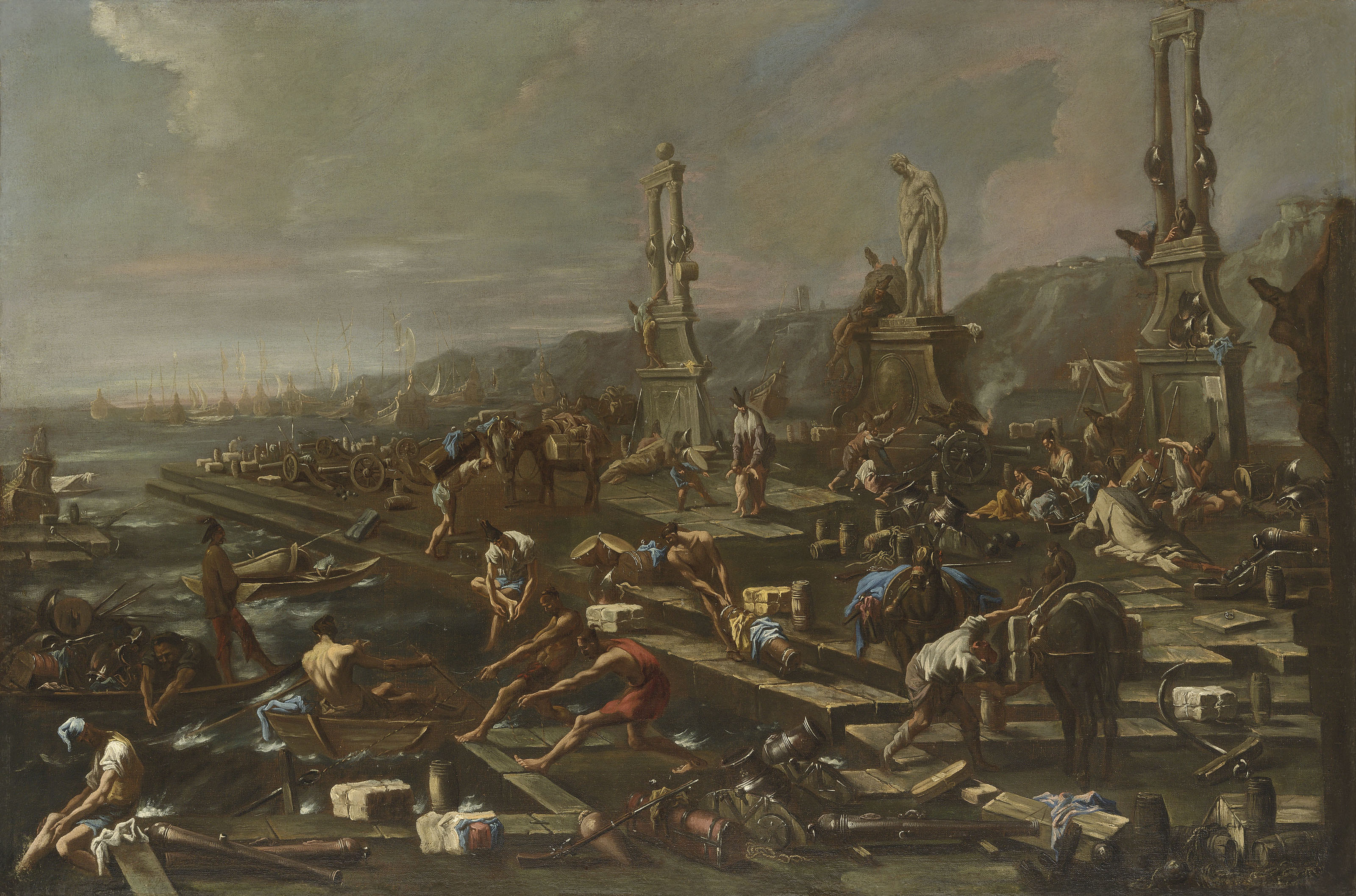 Circle Of Alessandro Magnasco Genoa 1667 1749 The Port Of Genoa 