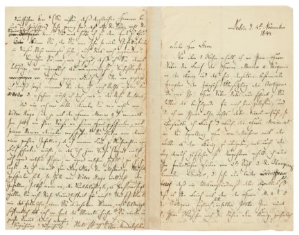 mendelssohn bartholdy felix 1809 1847 autograph letter signed felix mendelssohn to julius stern berlin 4 november 1844