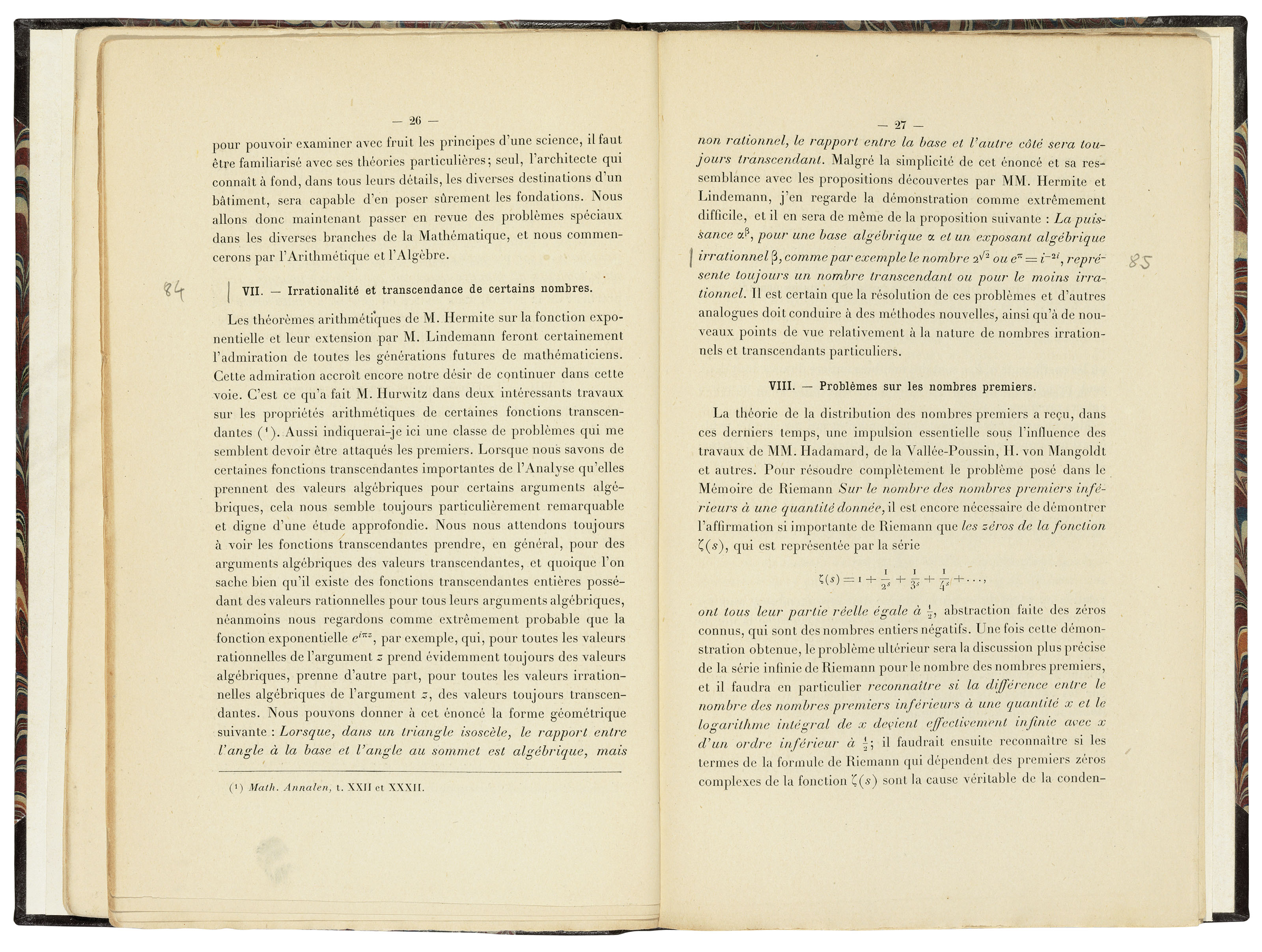 Hilbert David 1862 1943 Grundlagen Der Geometrie Offprint From Festschrift Zur Feier Der Enthullung Des Gauss