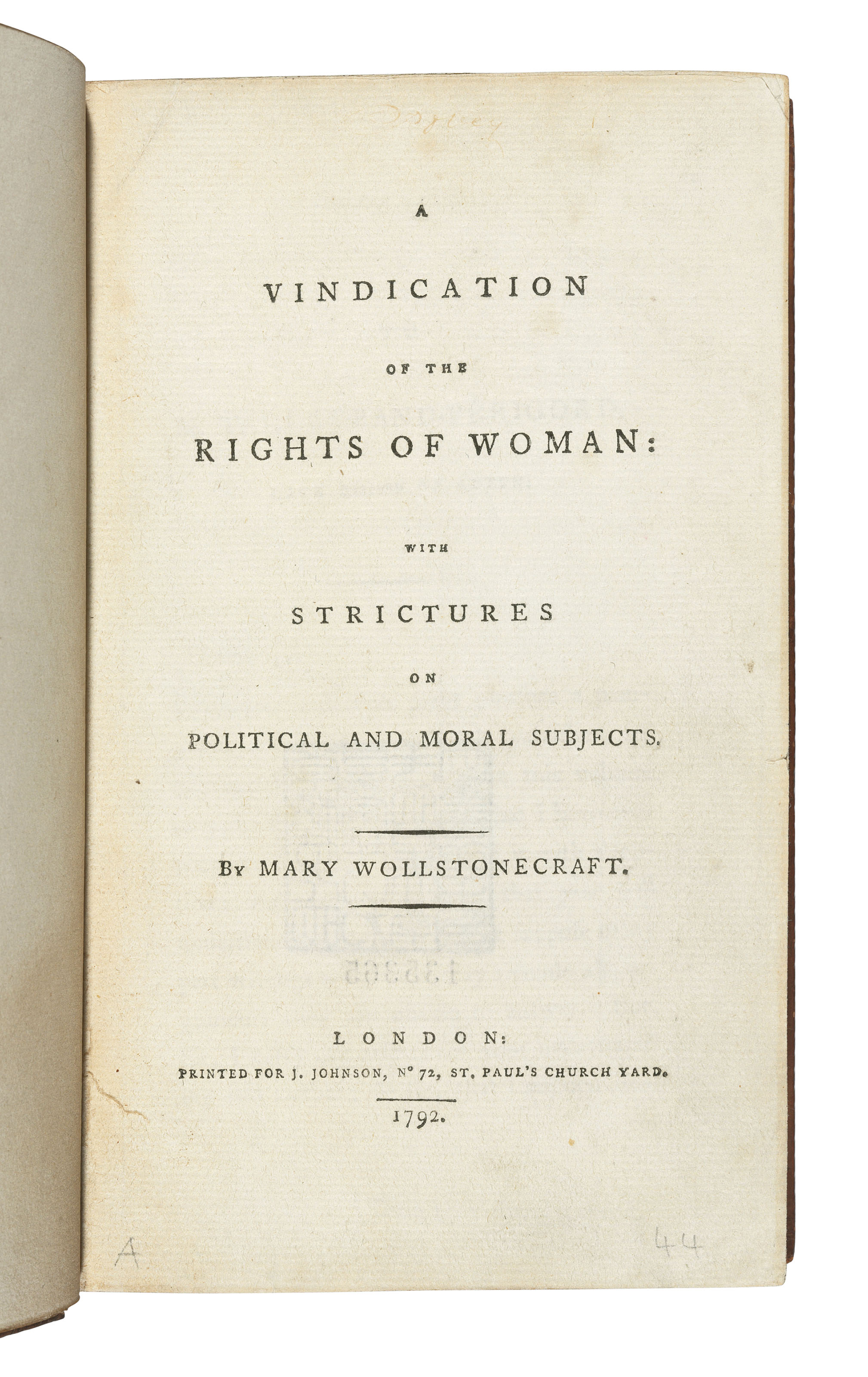 a vindication of the rights of woman by mary wollstonecraft
