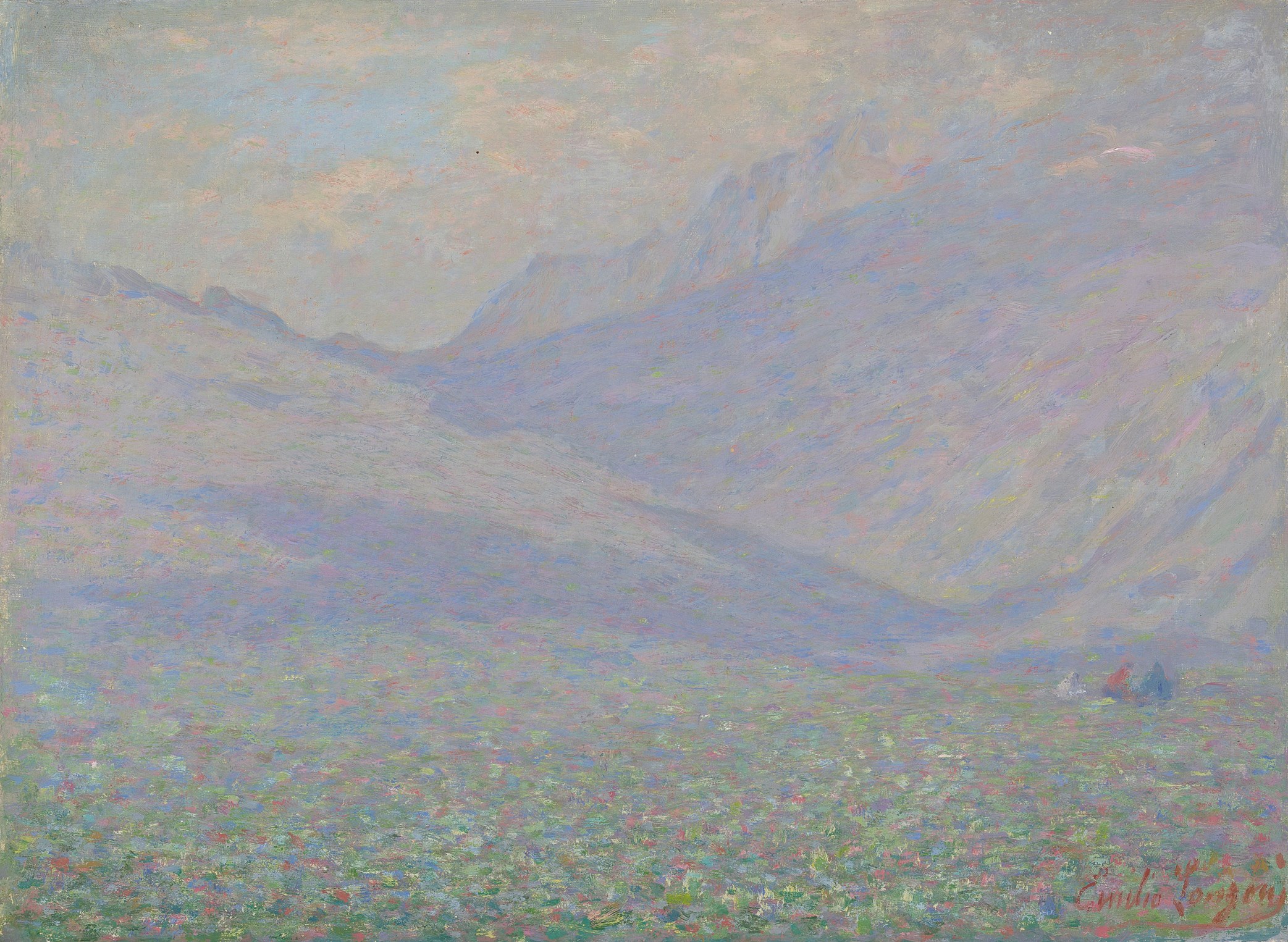 Emilio Longoni (Italian, 18591932), Landscape in Valtellina Christie's