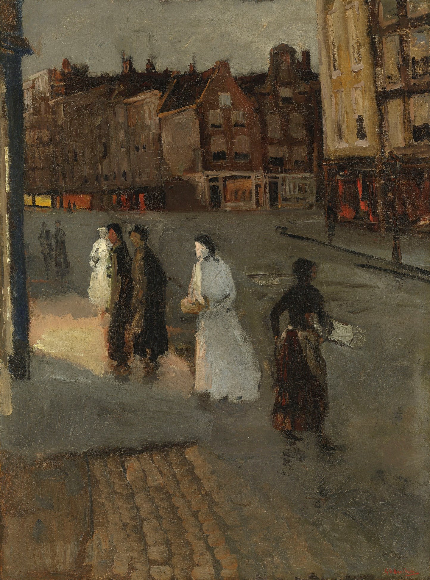 George Hendrik Breitner (Dutch, 1857-1923), The Paleisstraat near the ...