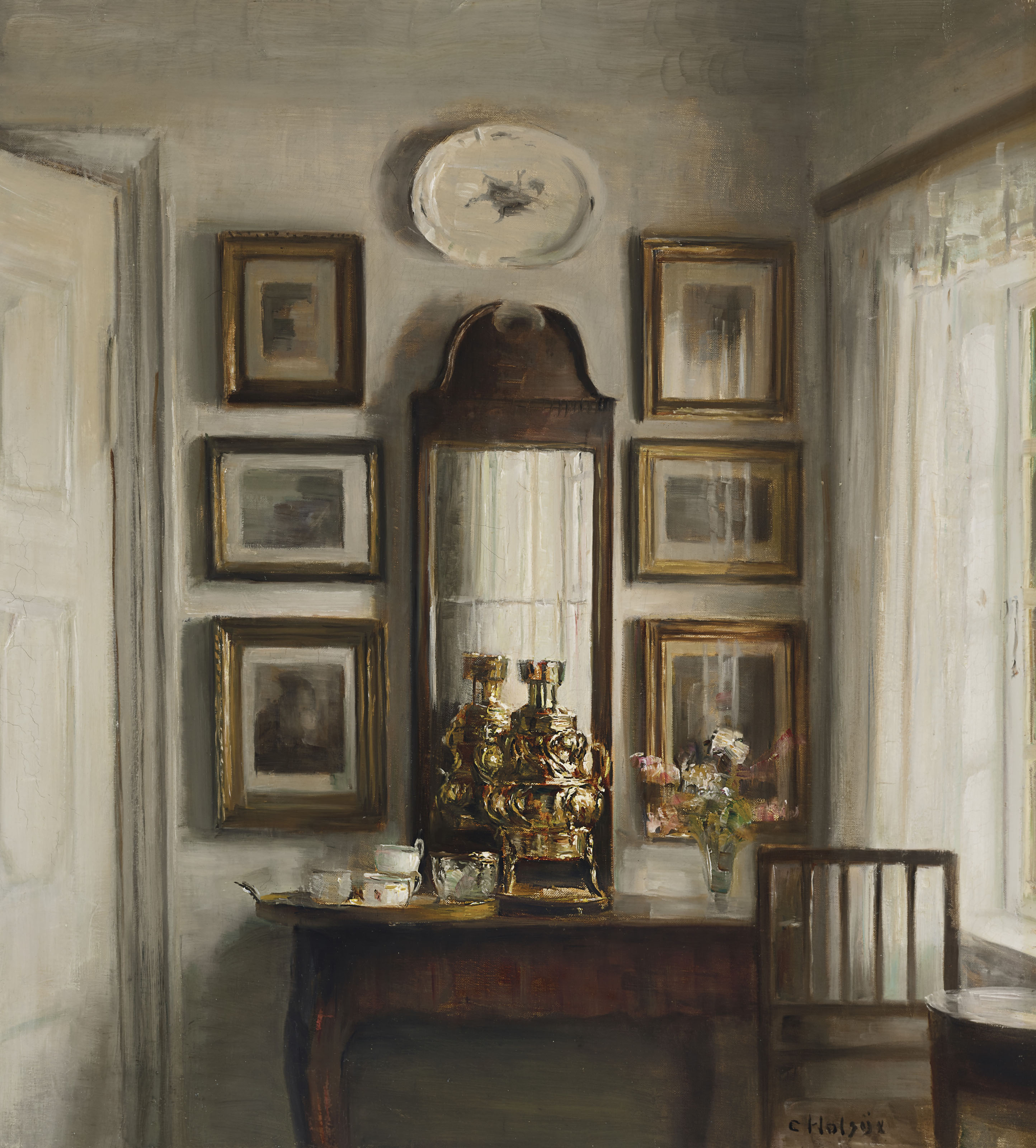 Carl Vilhelm Holsoe Danish 1863 1935 Interior With A Samovar