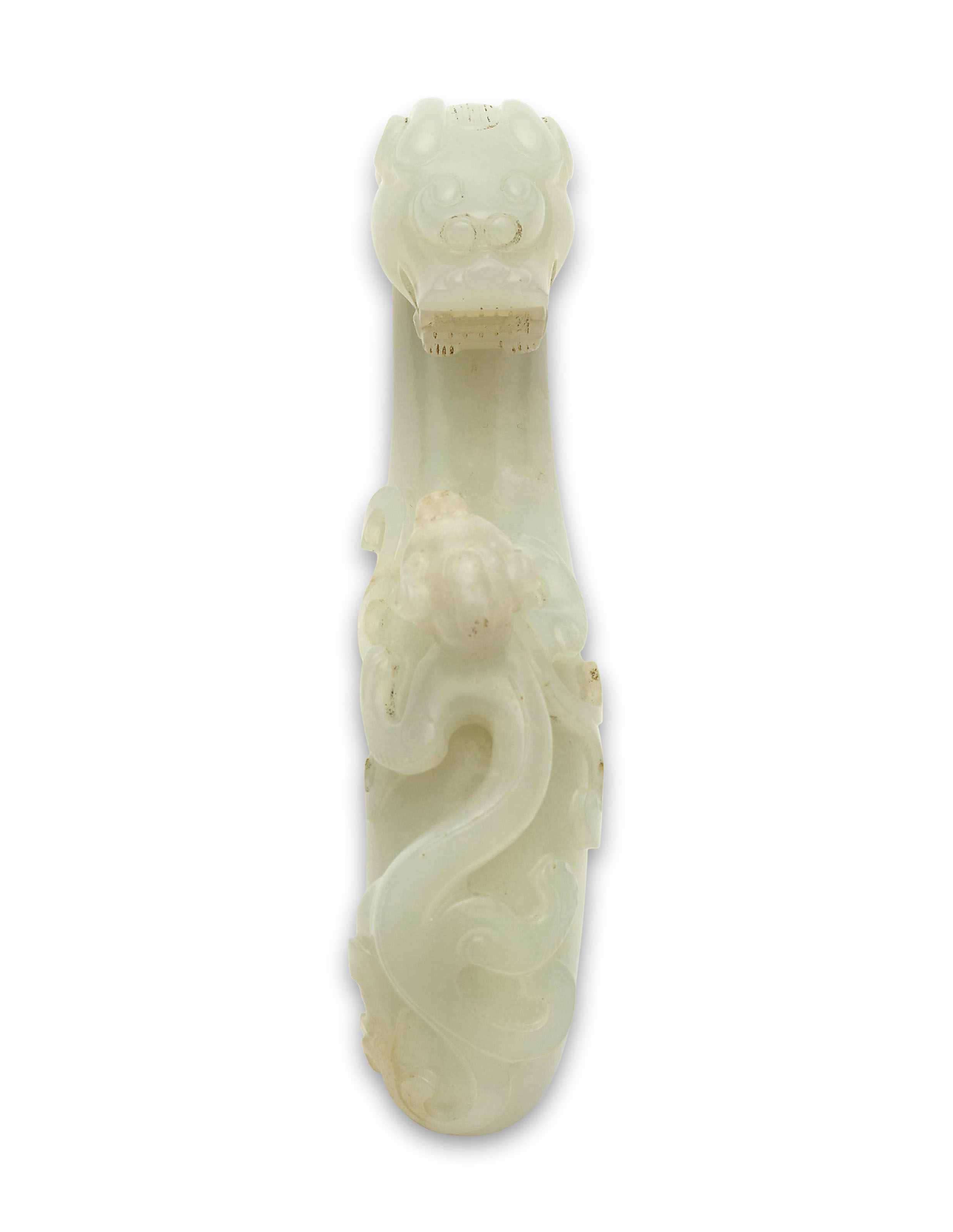 白玉 龍紋 筆架 龍彫 雕刻 文房具 古董品 盤竜雲海 （五爪龍） 参次元彫刻『極』 （アンティーク調） 透かし彫